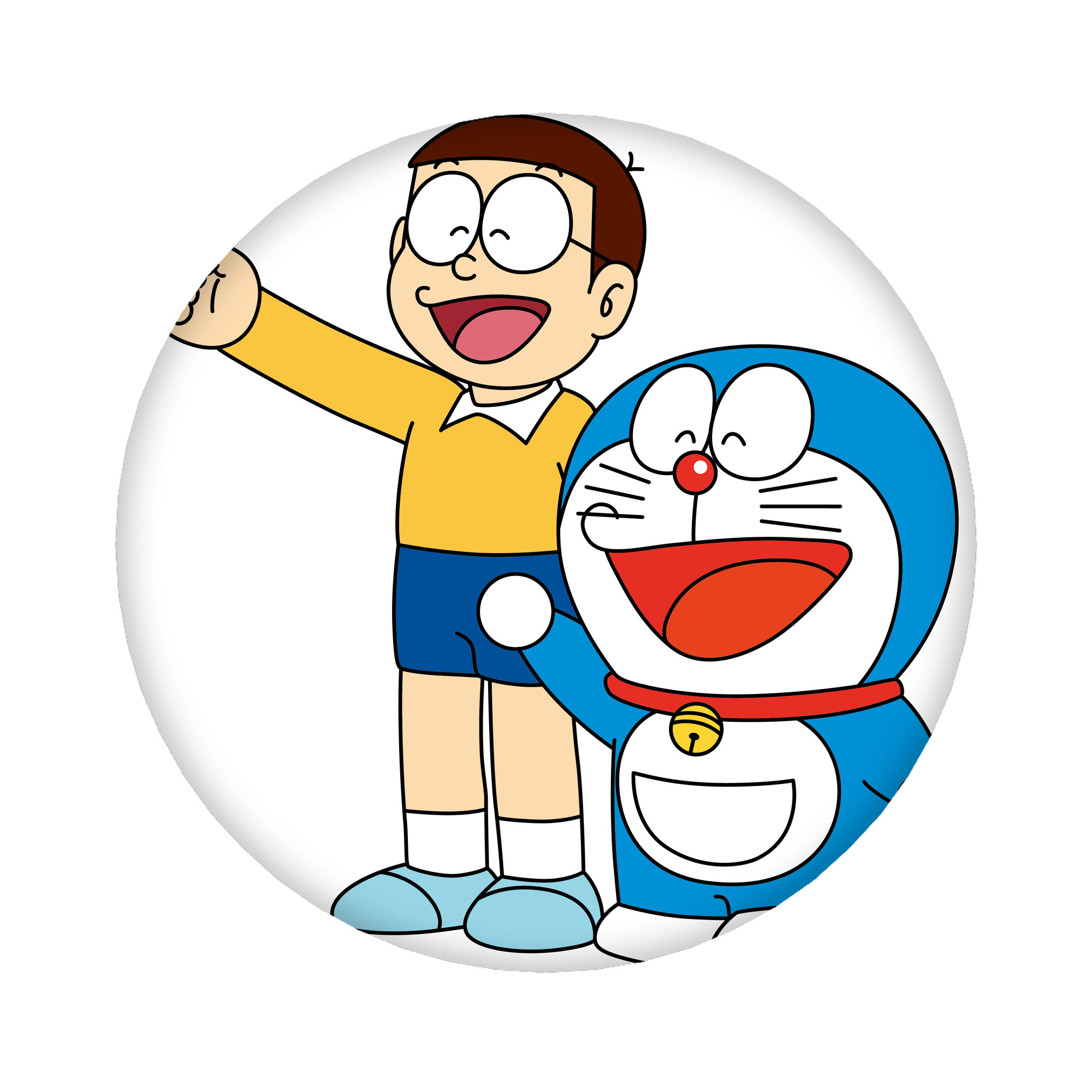 （画像用） ドラえもん 野比 のび太 Doraemon Nobita Nobi 6cm 缶バッジ 複数セット