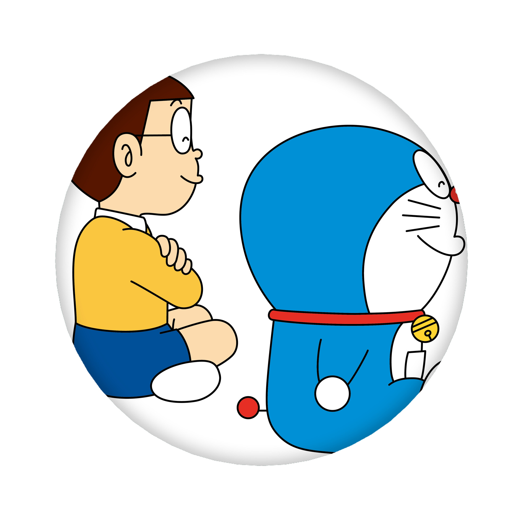 （画像用） ドラえもん 野比 のび太 Doraemon Nobita Nobi 6cm 缶バッジ 複数セット