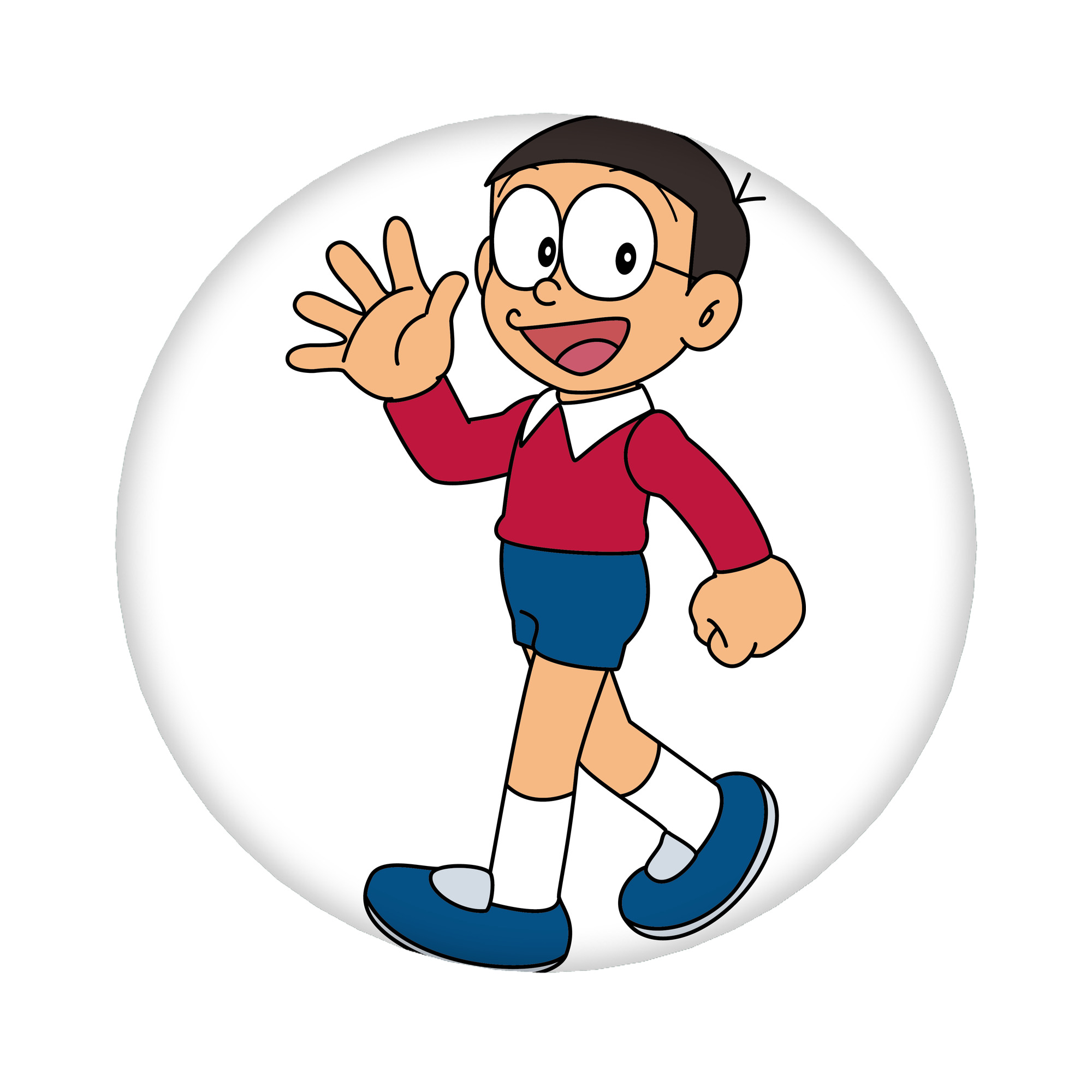（画像用） ドラえもん 野比 のび太 Doraemon Nobita Nobi 6cm 缶バッジ 複数セット