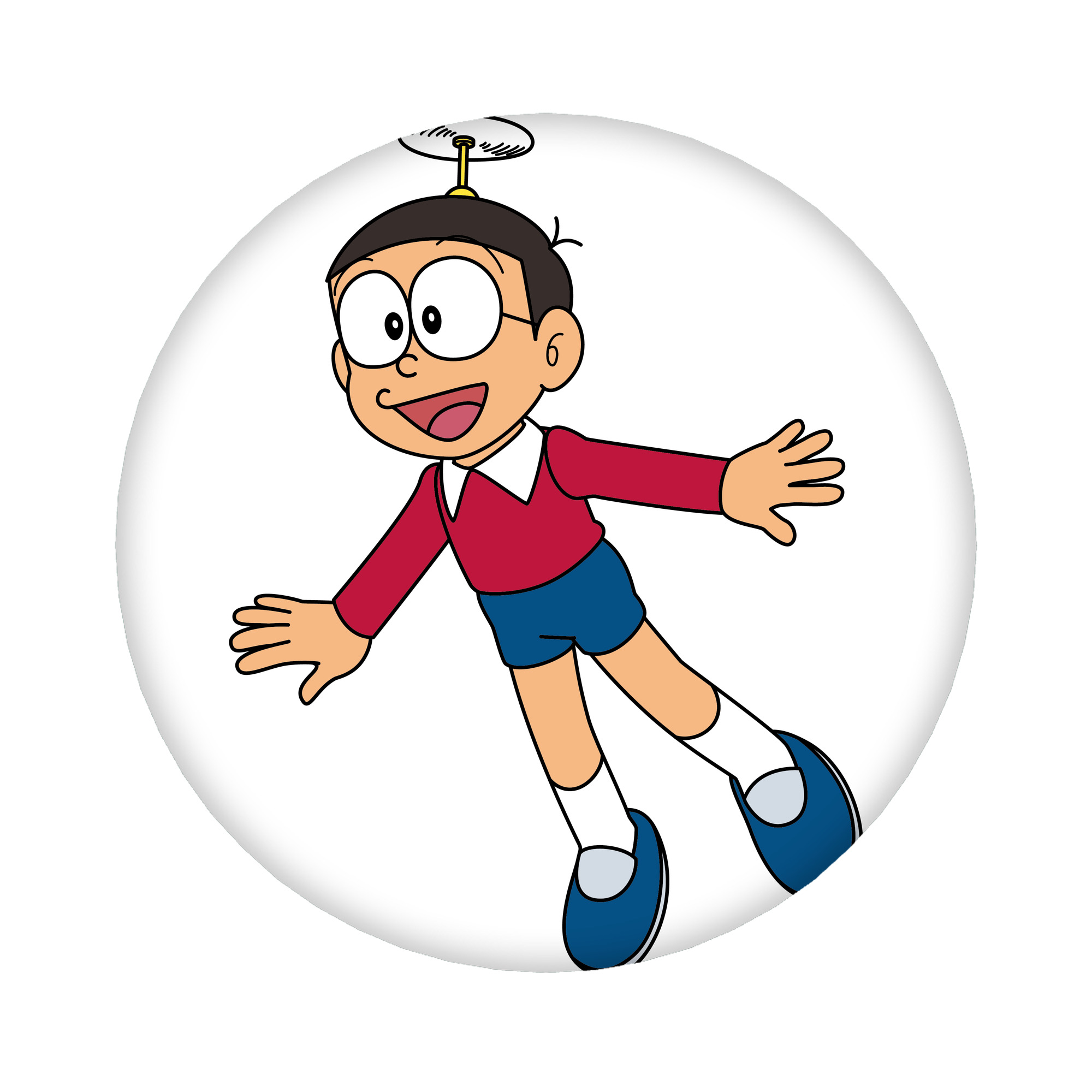 （画像用） ドラえもん 野比 のび太 Doraemon Nobita Nobi 6cm 缶バッジ 複数セット