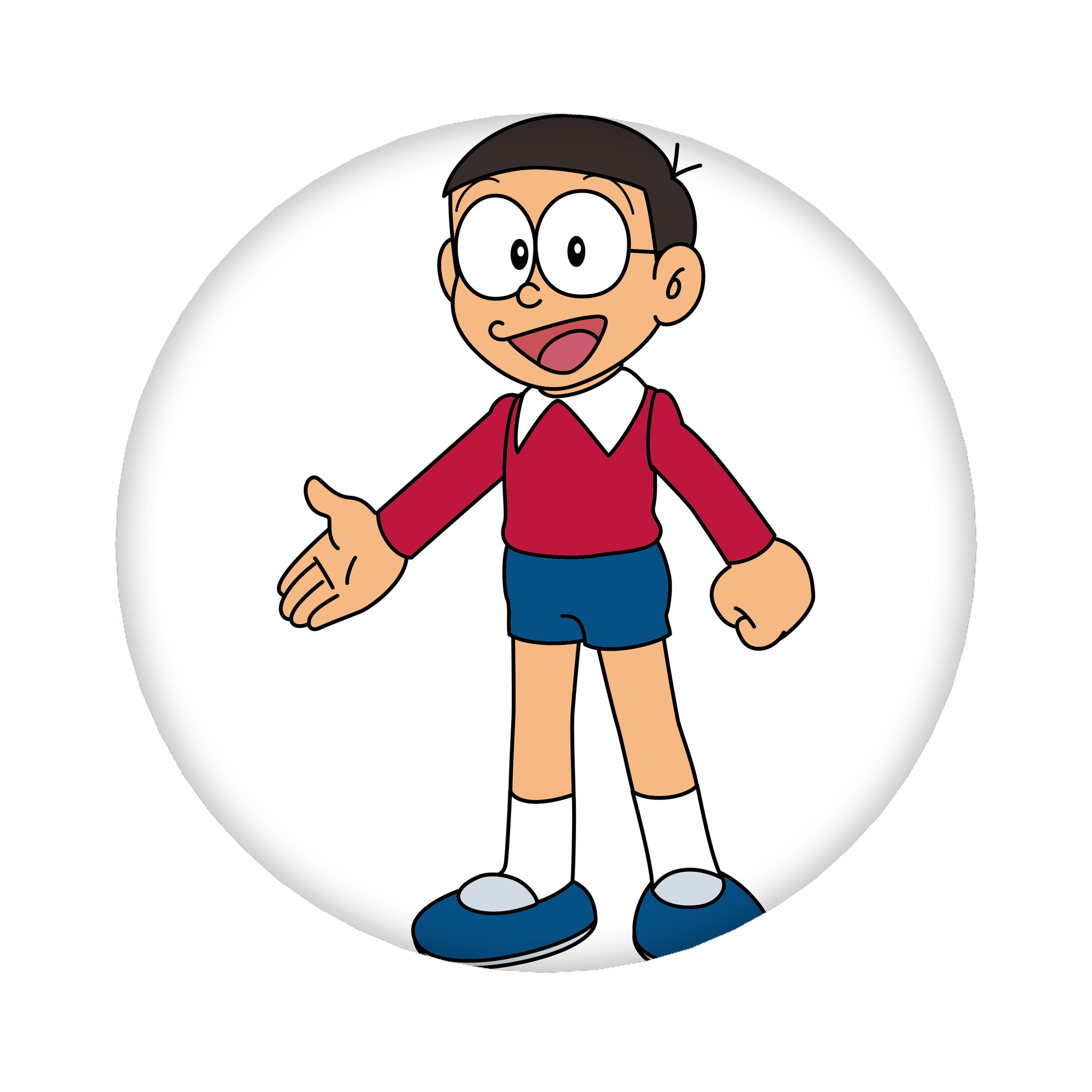 （画像用） ドラえもん 野比 のび太 Doraemon Nobita Nobi 6cm 缶バッジ 複数セット