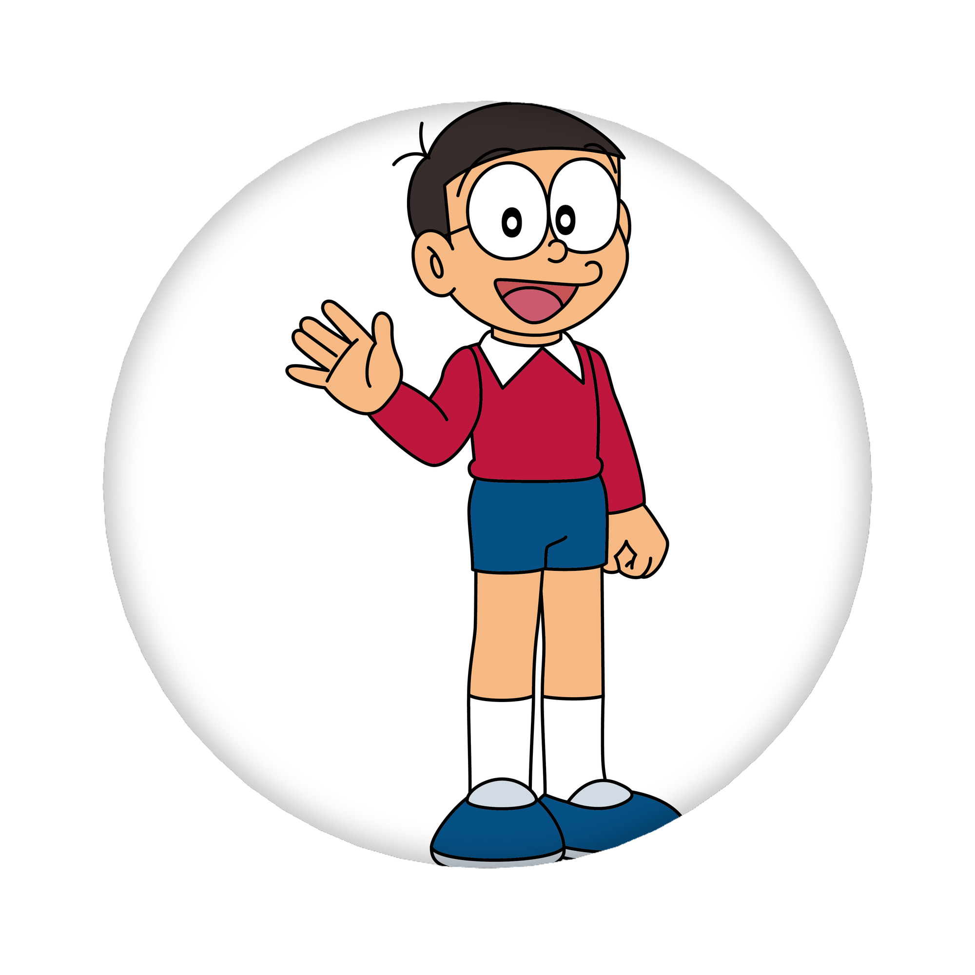 （画像用） ドラえもん 野比 のび太 Doraemon Nobita Nobi 6cm 缶バッジ 複数セット