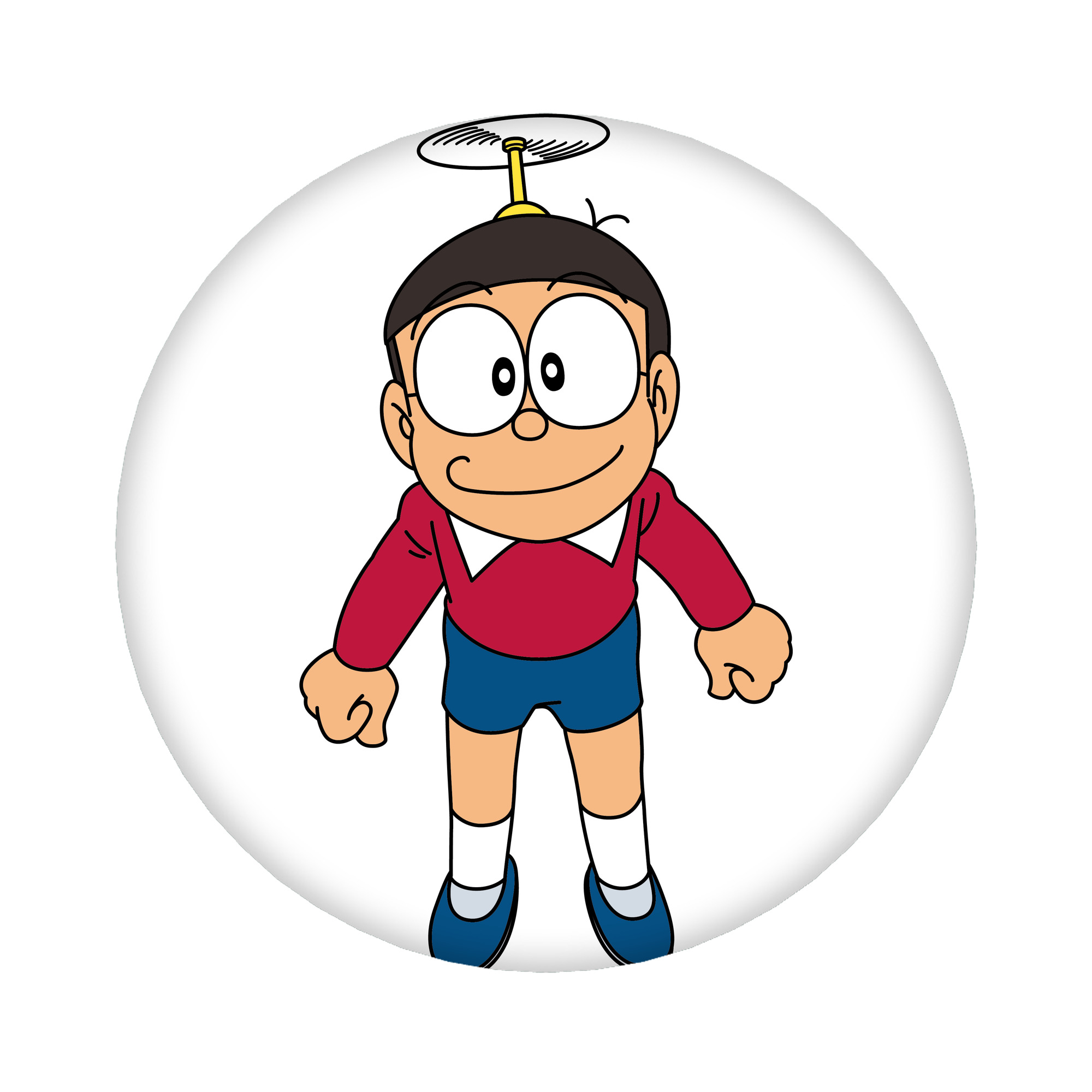 （画像用） ドラえもん 野比 のび太 Doraemon Nobita Nobi 6cm 缶バッジ 複数セット