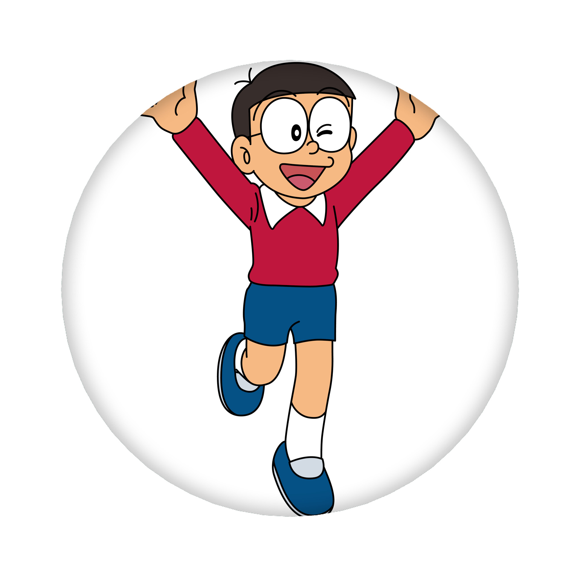 （画像用） ドラえもん 野比 のび太 Doraemon Nobita Nobi 6cm 缶バッジ 複数セット