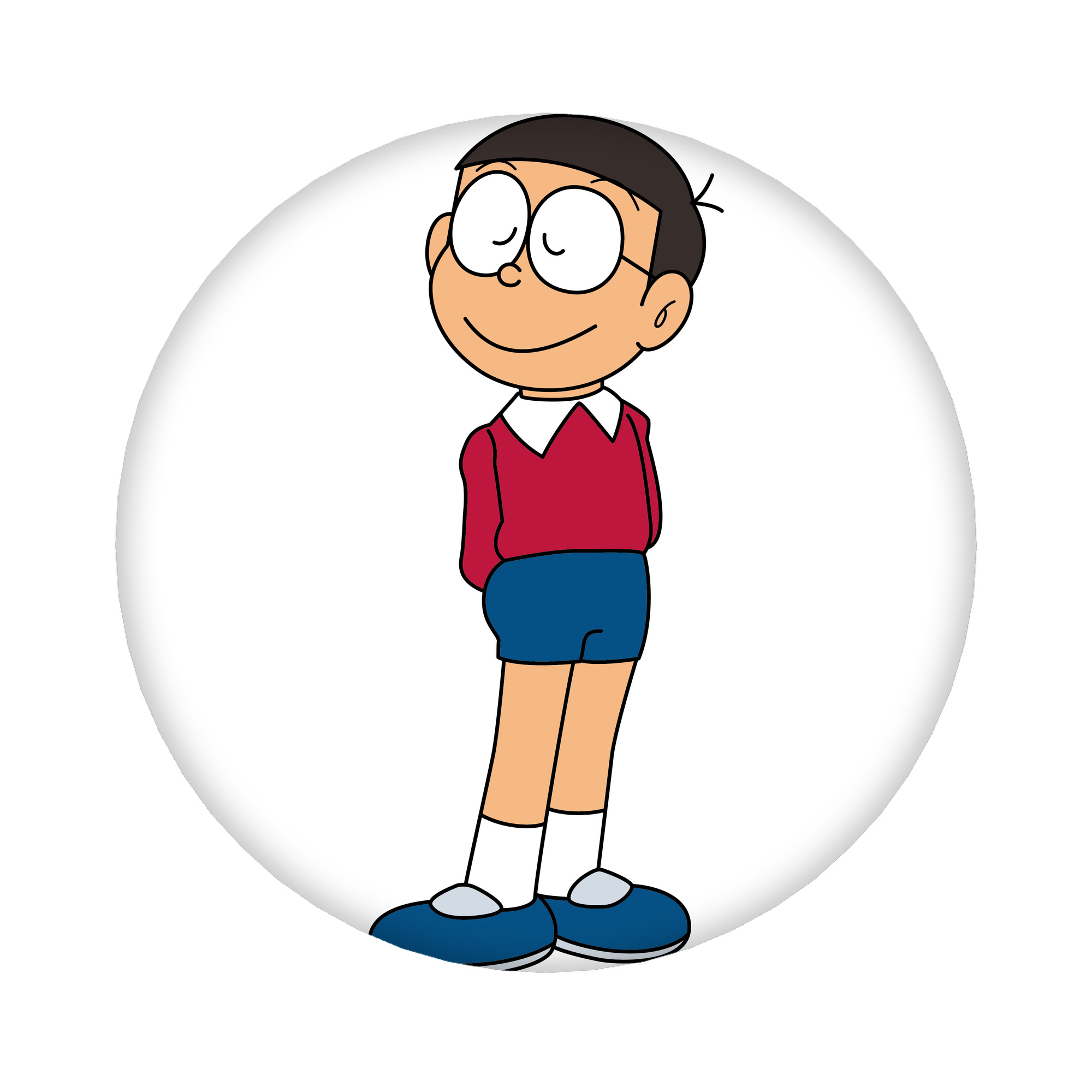 （画像用） ドラえもん 野比 のび太 Doraemon Nobita Nobi 6cm 缶バッジ 複数セット