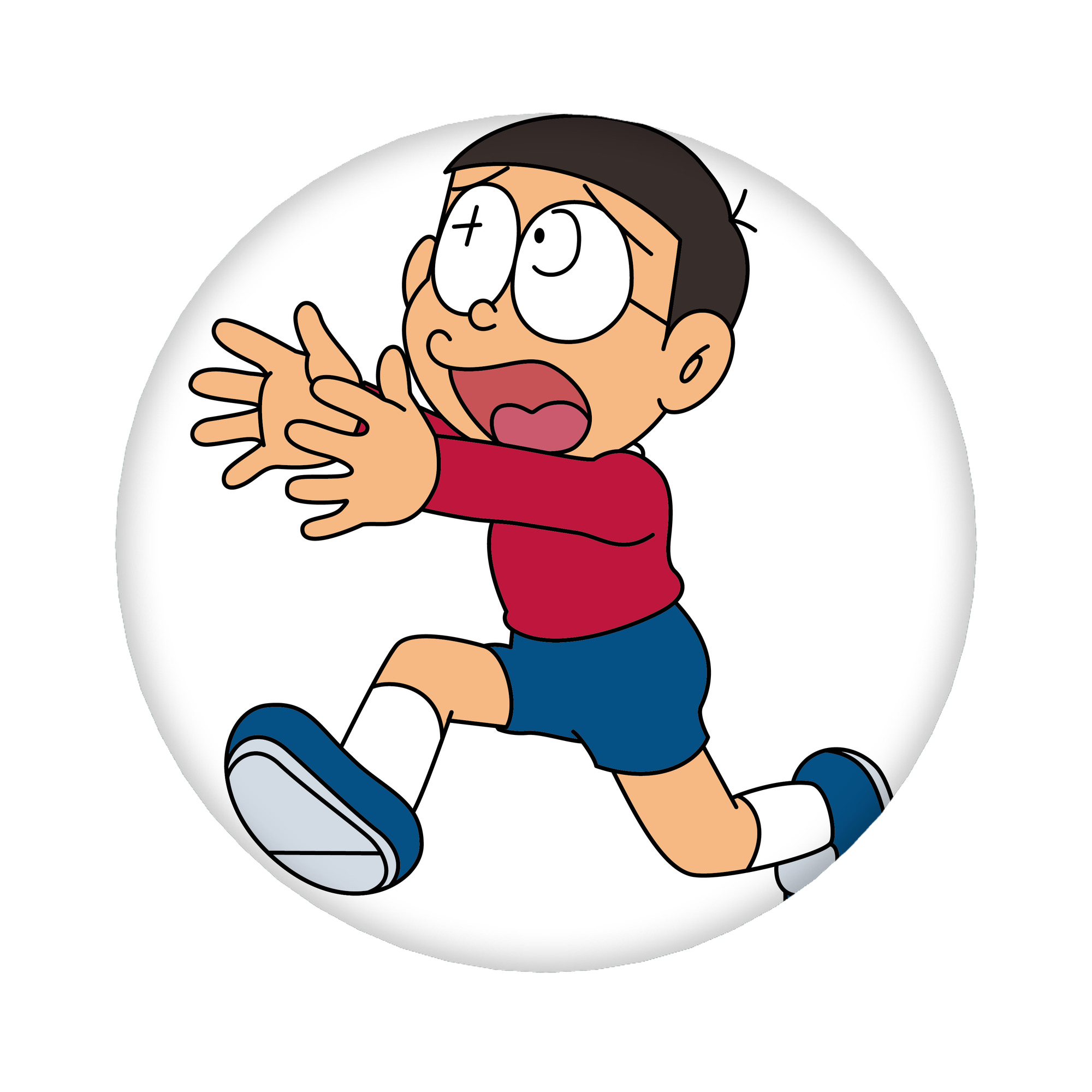 （画像用） ドラえもん 野比 のび太 Doraemon Nobita Nobi 6cm 缶バッジ 複数セット
