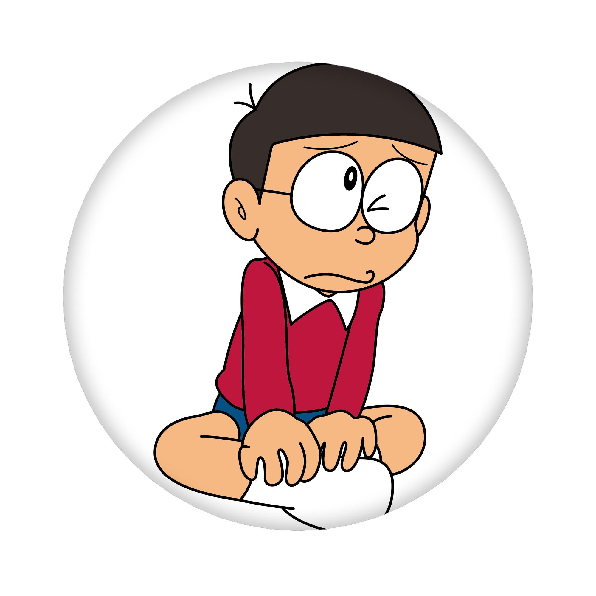 （画像用） ドラえもん 野比 のび太 Doraemon Nobita Nobi 6cm 缶バッジ 複数セット