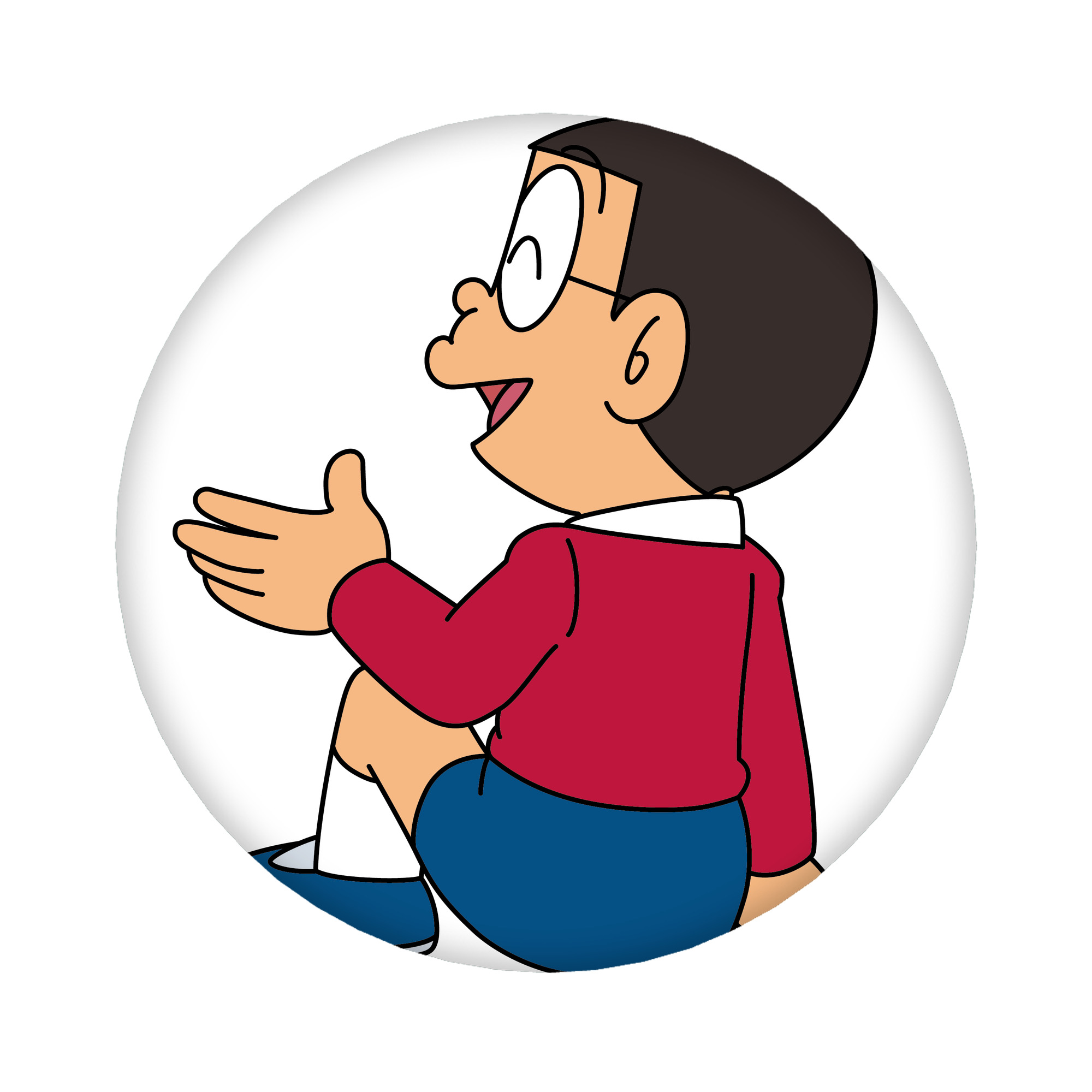（画像用） ドラえもん 野比 のび太 Doraemon Nobita Nobi 6cm 缶バッジ 複数セット