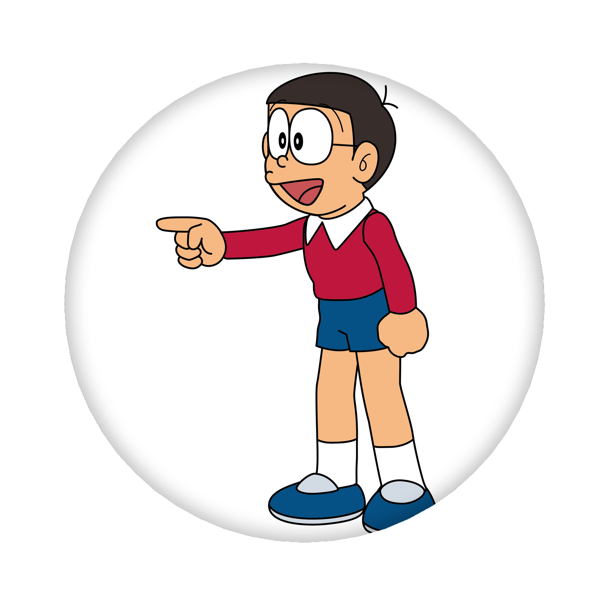 （画像用） ドラえもん 野比 のび太 Doraemon Nobita Nobi 6cm 缶バッジ 複数セット