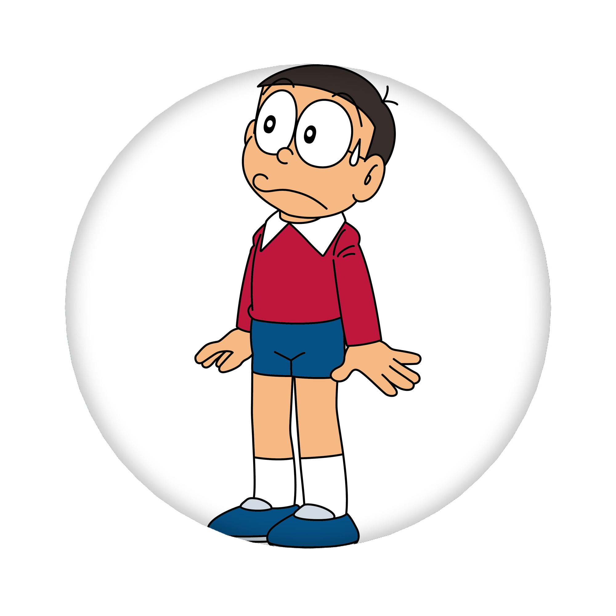 （画像用） ドラえもん 野比 のび太 Doraemon Nobita Nobi 6cm 缶バッジ 複数セット