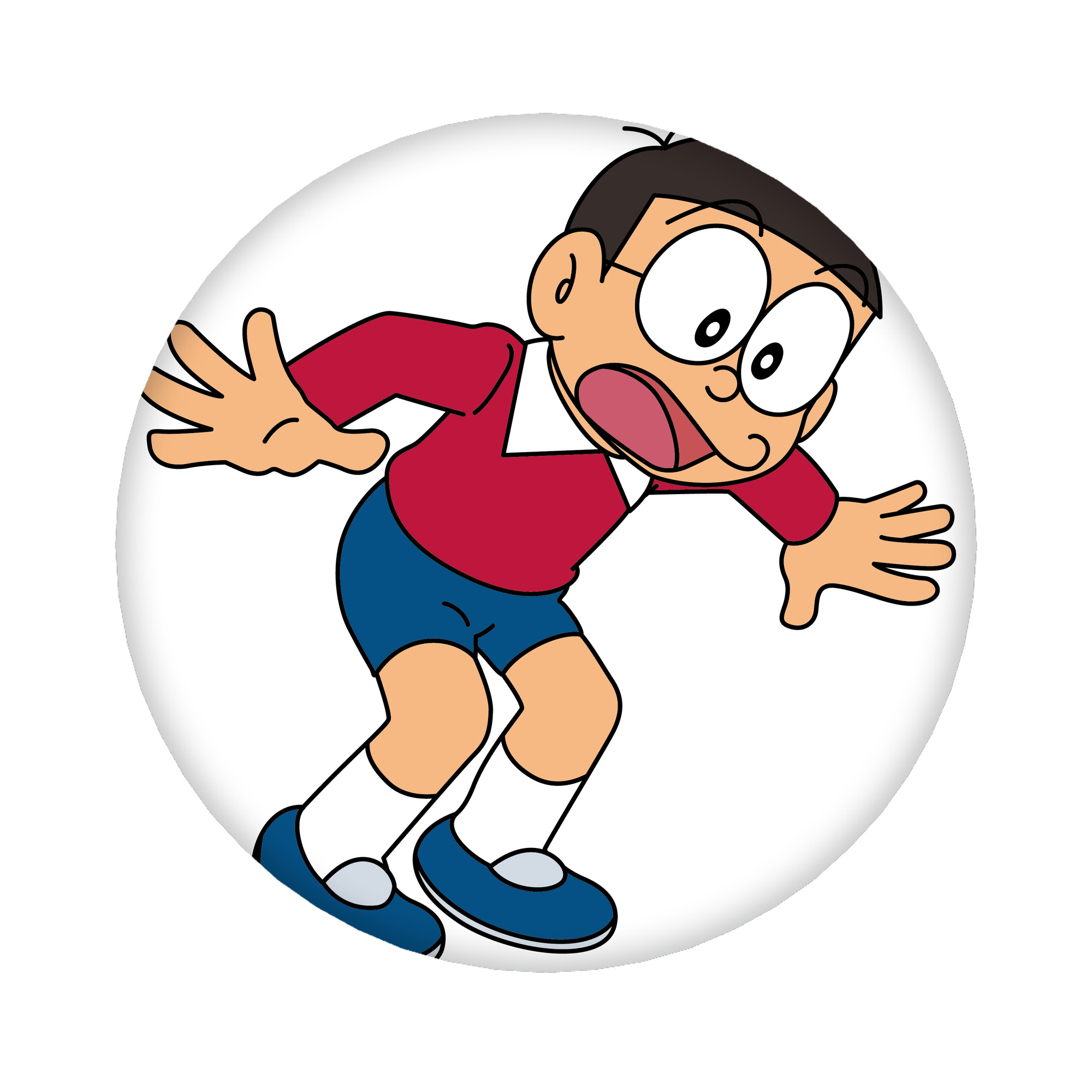 （画像用） ドラえもん 野比 のび太 Doraemon Nobita Nobi 6cm 缶バッジ 複数セット