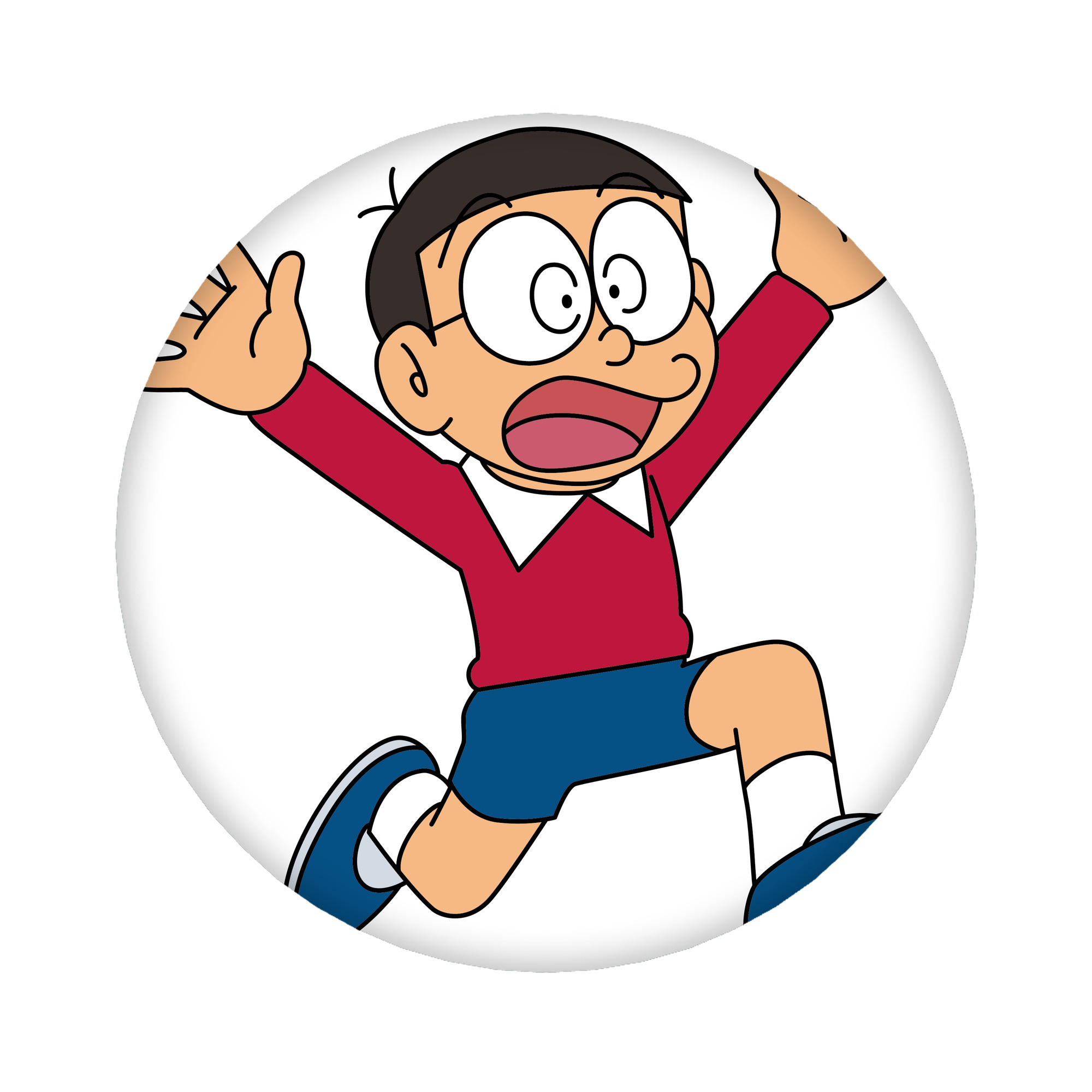 （画像用） ドラえもん 野比 のび太 Doraemon Nobita Nobi 6cm 缶バッジ 複数セット