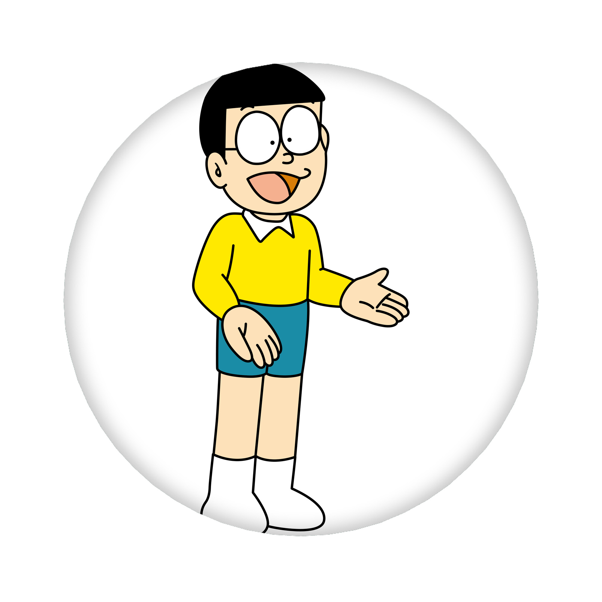 （画像用） ドラえもん 野比 のび太 Doraemon Nobita Nobi 6cm 缶バッジ 複数セット