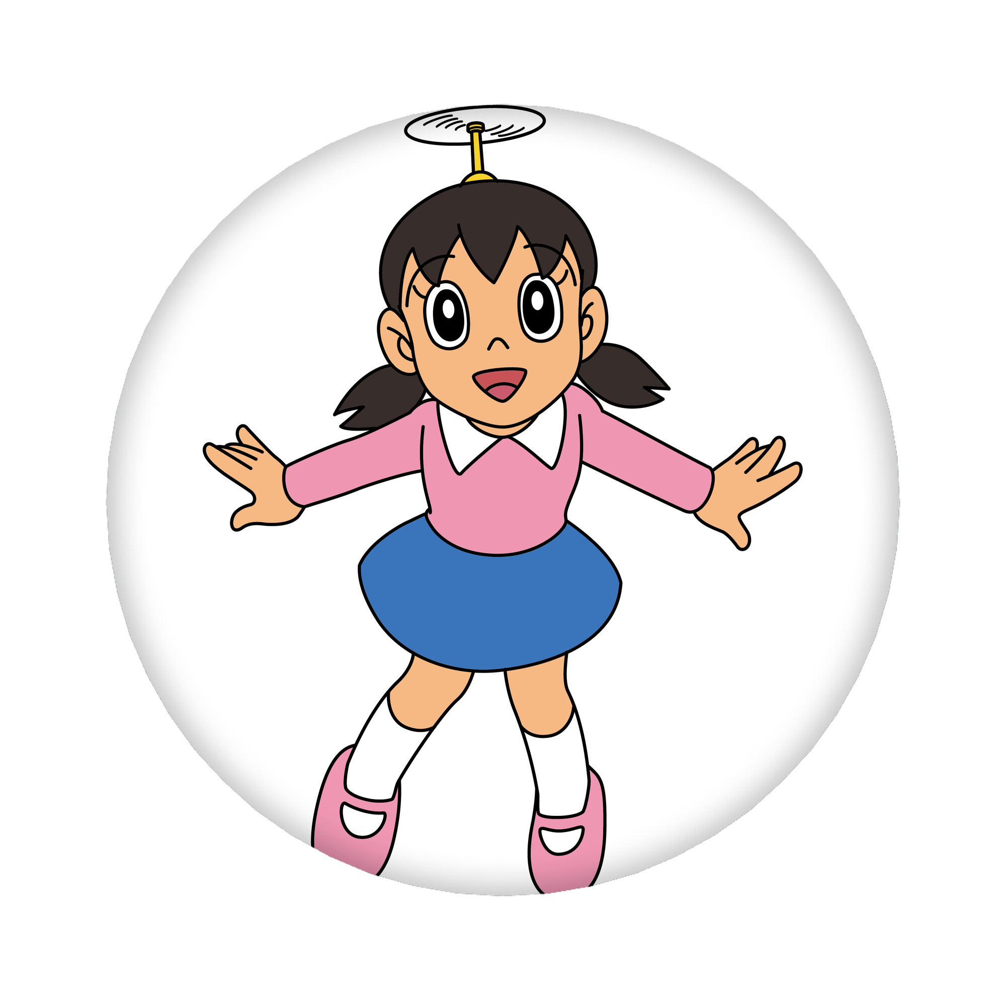 （画像用） ドラえもん みなもと しずか Doraemon Shizuka Minamoto 6cm 缶バッジ 複数セット