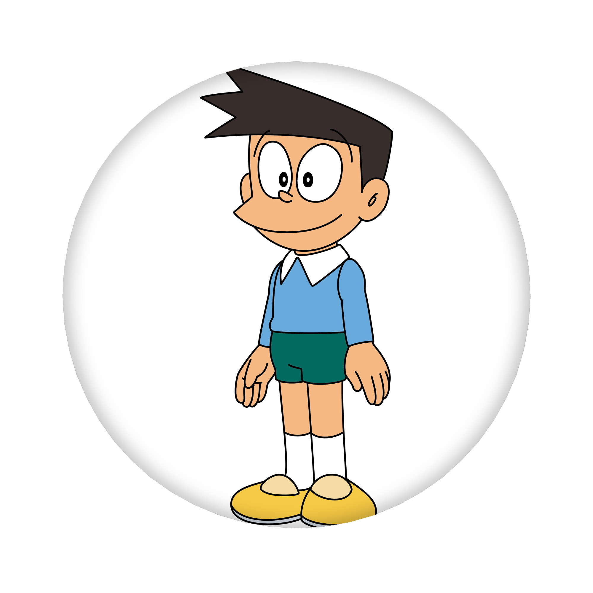 （画像用） ドラえもん 骨川 スネ夫 Doraemon Honekawa Suneo 6cm 缶バッジ 複数セット
