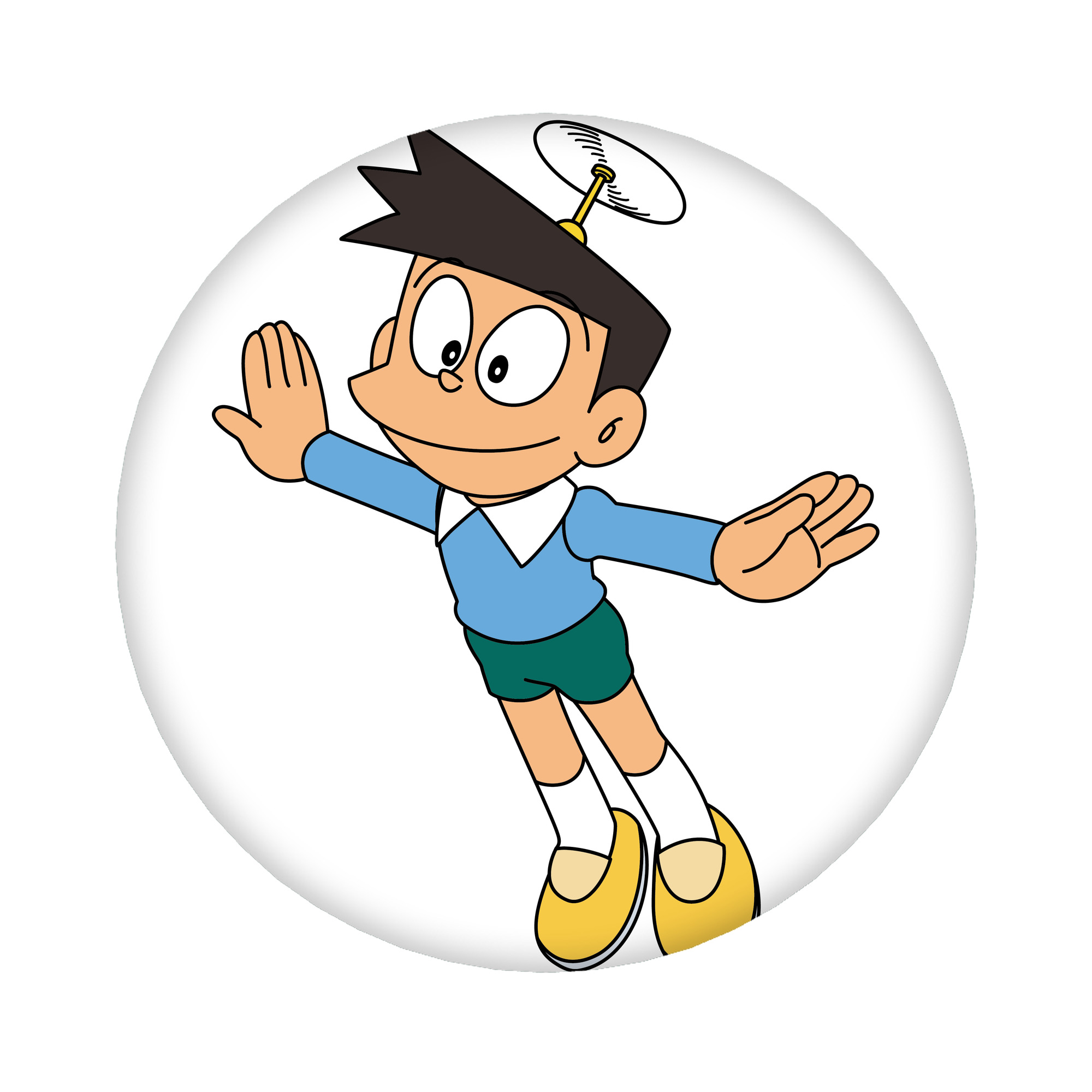 （画像用） ドラえもん 骨川 スネ夫 Doraemon Honekawa Suneo 6cm 缶バッジ 複数セット