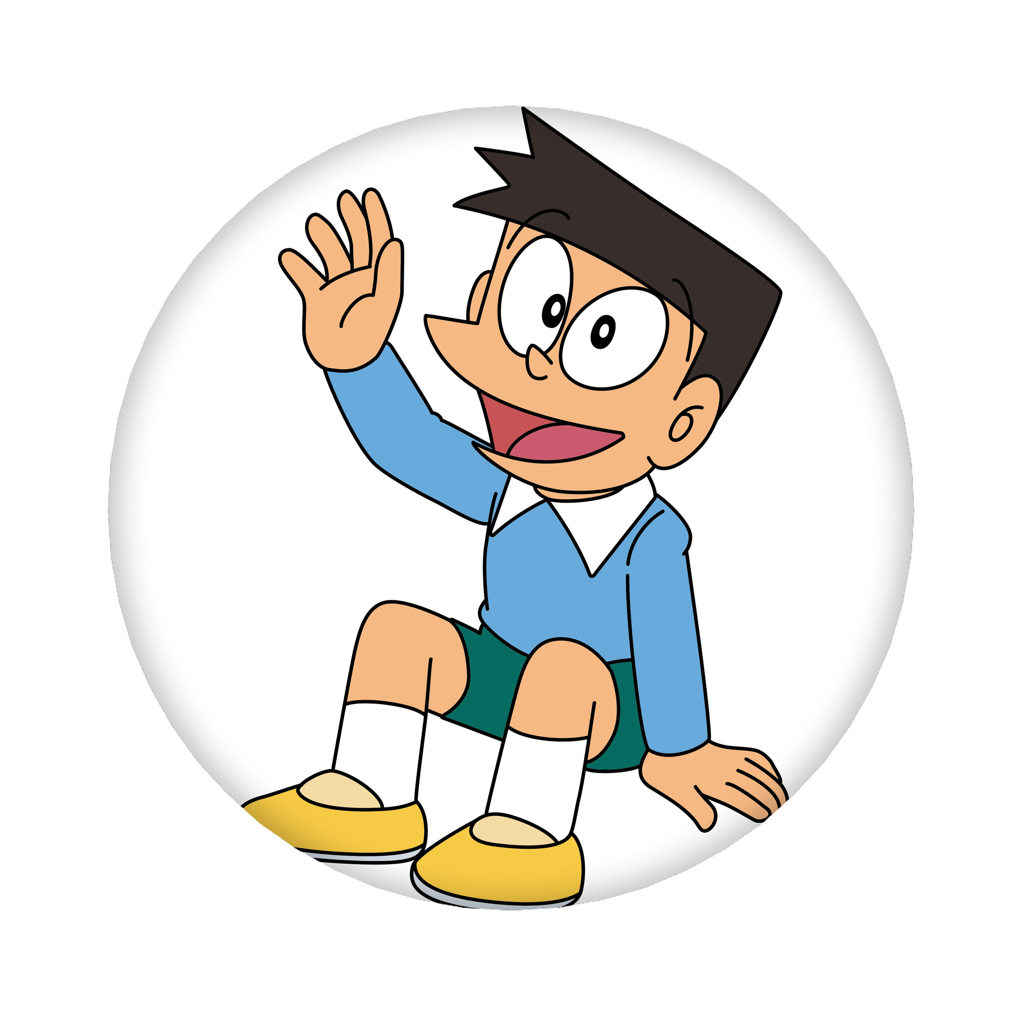 （画像用） ドラえもん 骨川 スネ夫 Doraemon Honekawa Suneo 6cm 缶バッジ 複数セット