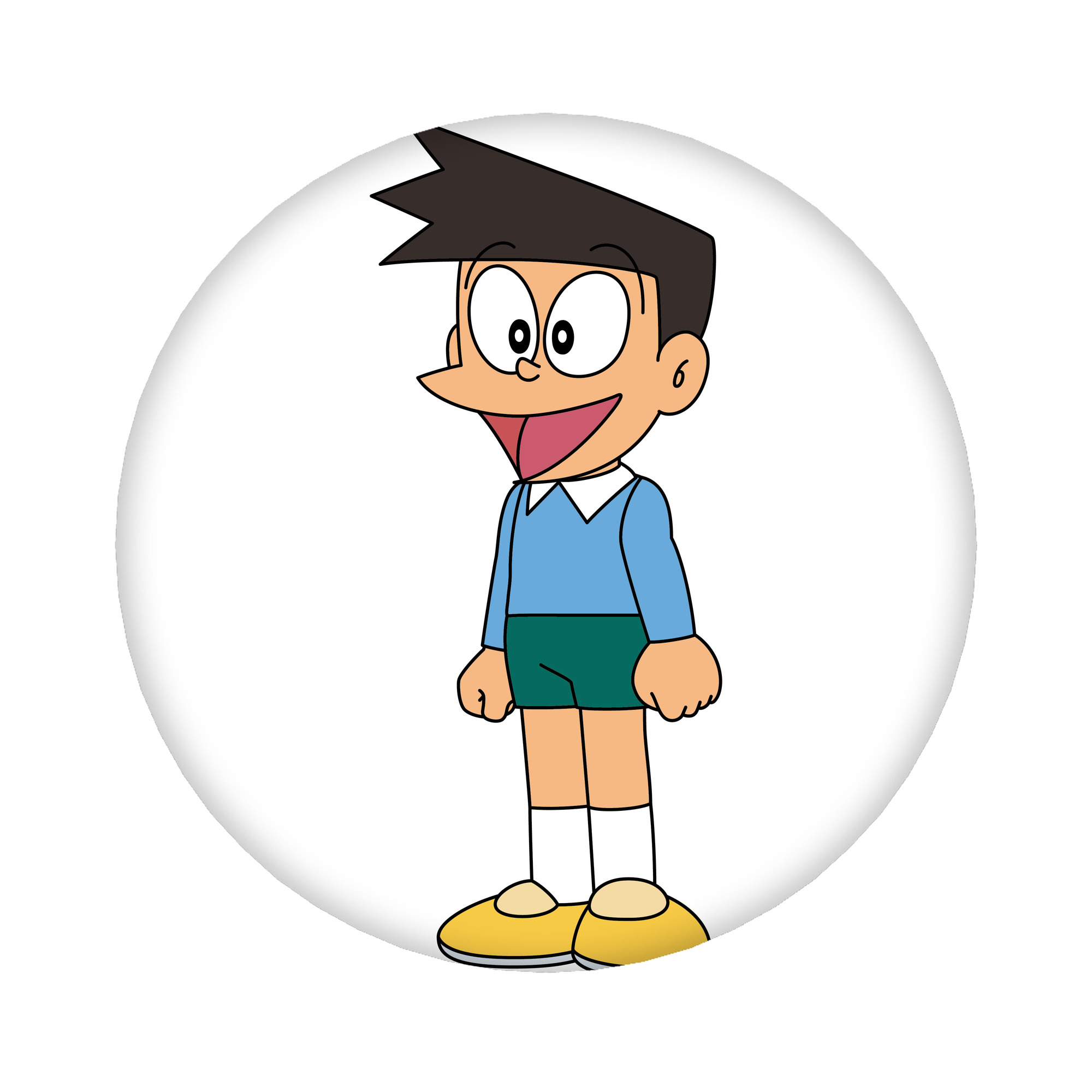 （画像用） ドラえもん 骨川 スネ夫 Doraemon Honekawa Suneo 6cm 缶バッジ 複数セット