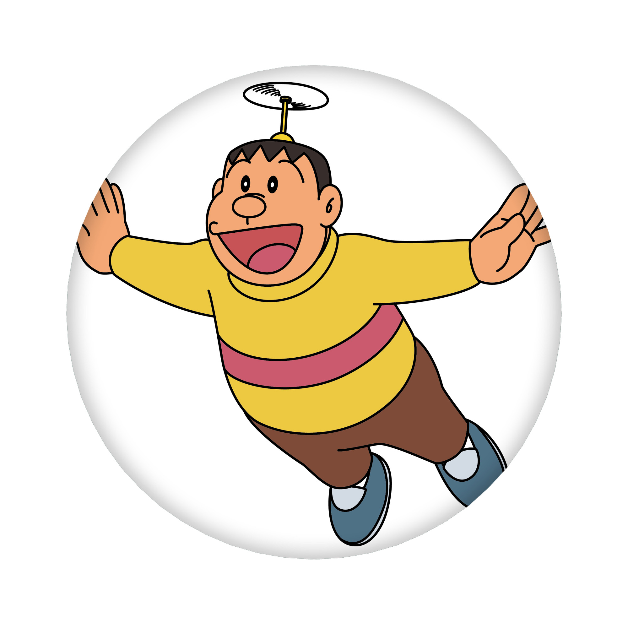 （画像用） ドラえもん 剛田武 Doraemon Gouta Takeshi 6cm 缶バッジ 複数セット