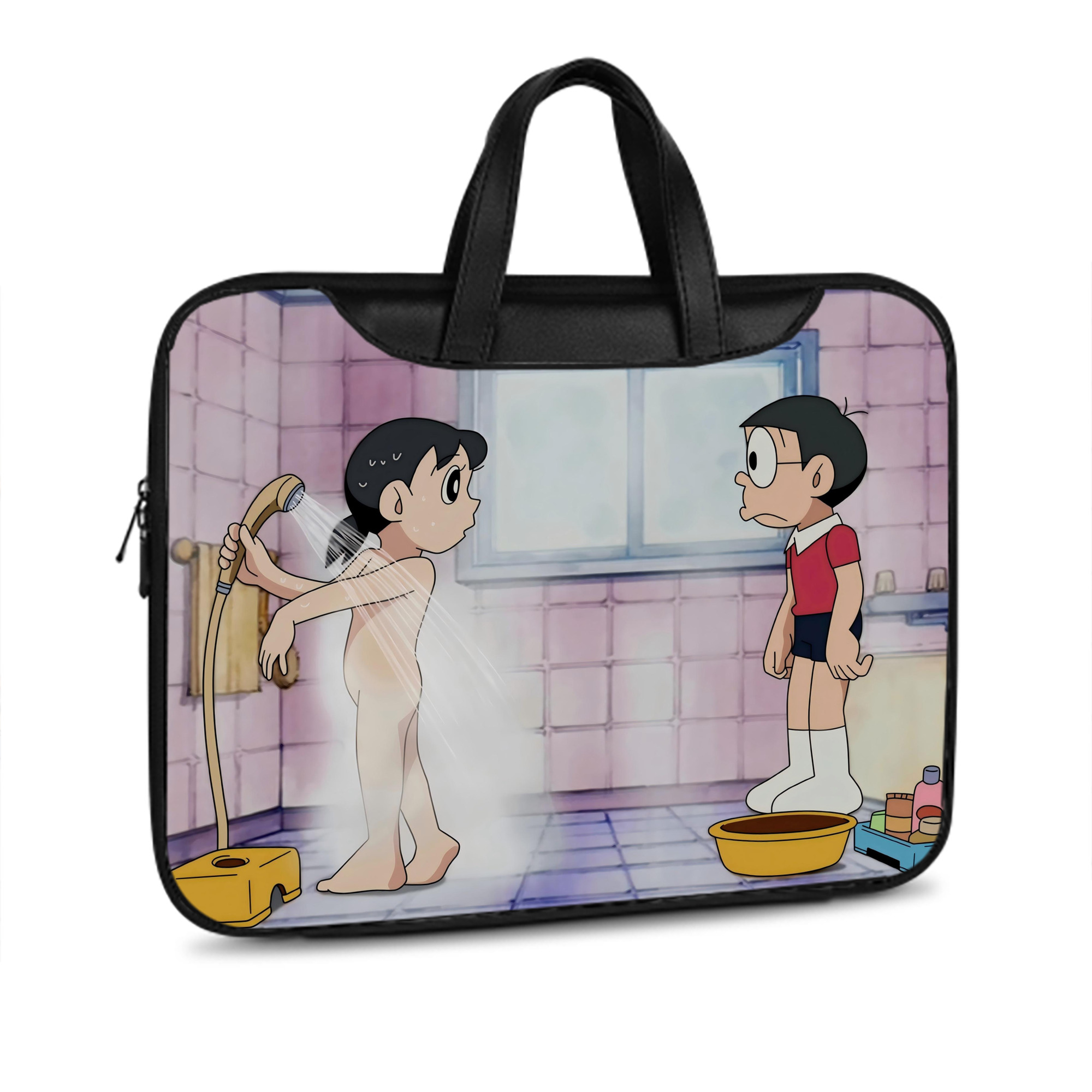 （画像用） ドラえもん Doraemon レザーラップトップバッグ　ノートパソコンケース