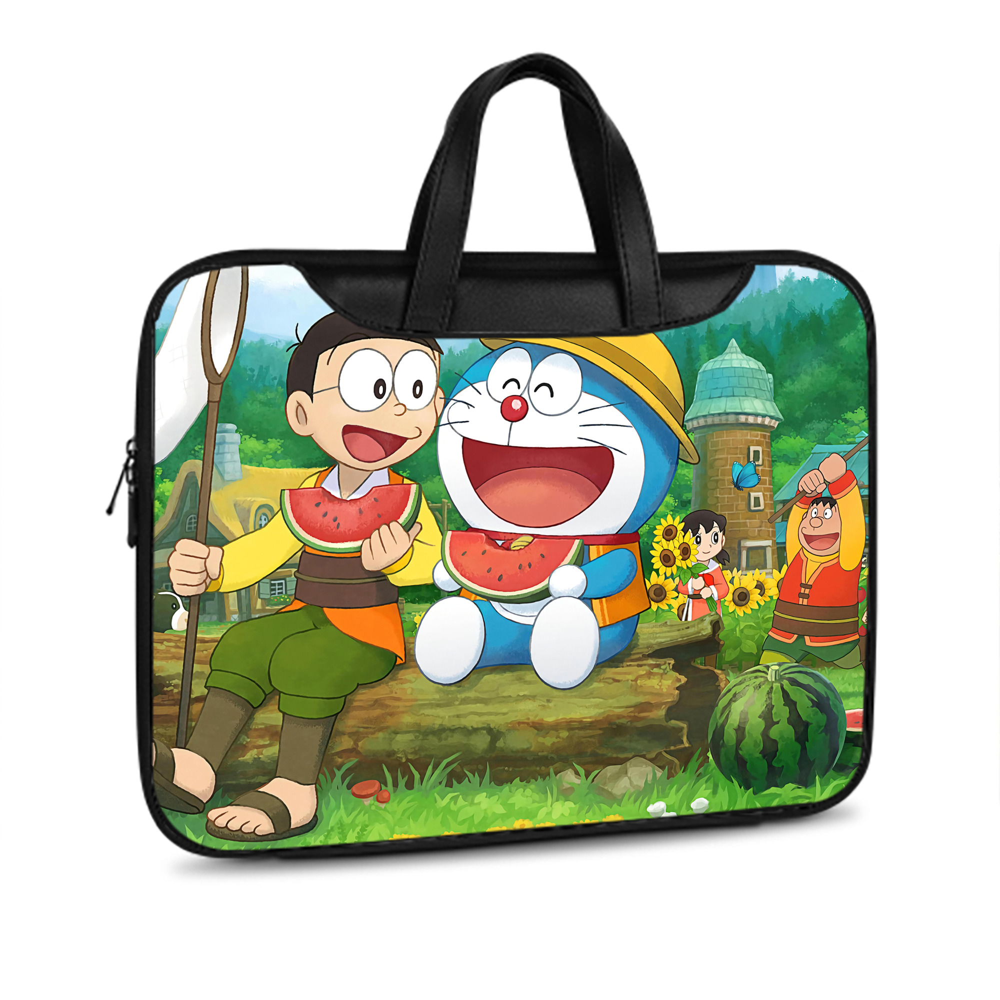 （画像用） ドラえもん Doraemon レザーラップトップバッグ　ノートパソコンケース