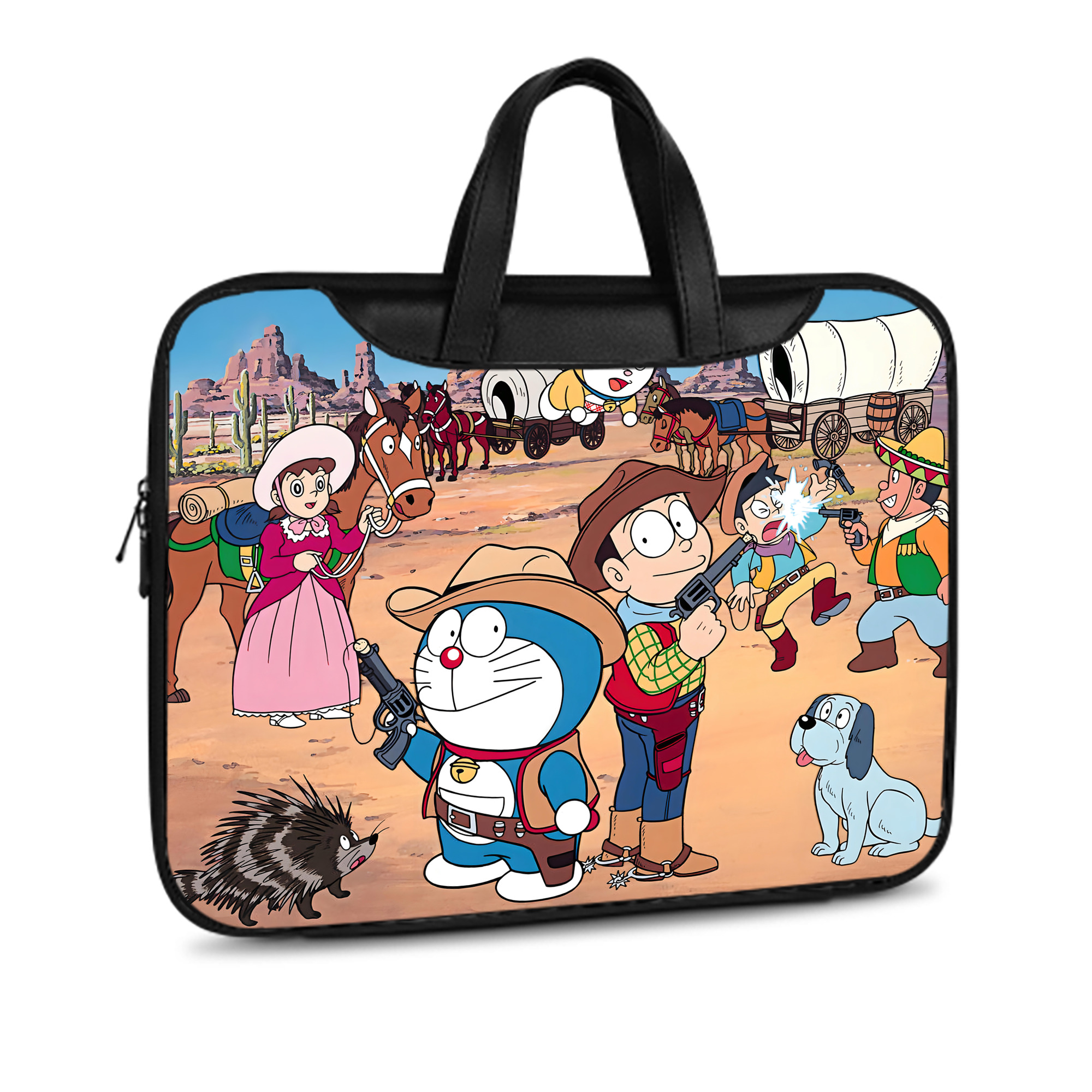 （画像用） ドラえもん Doraemon レザーラップトップバッグ　ノートパソコンケース