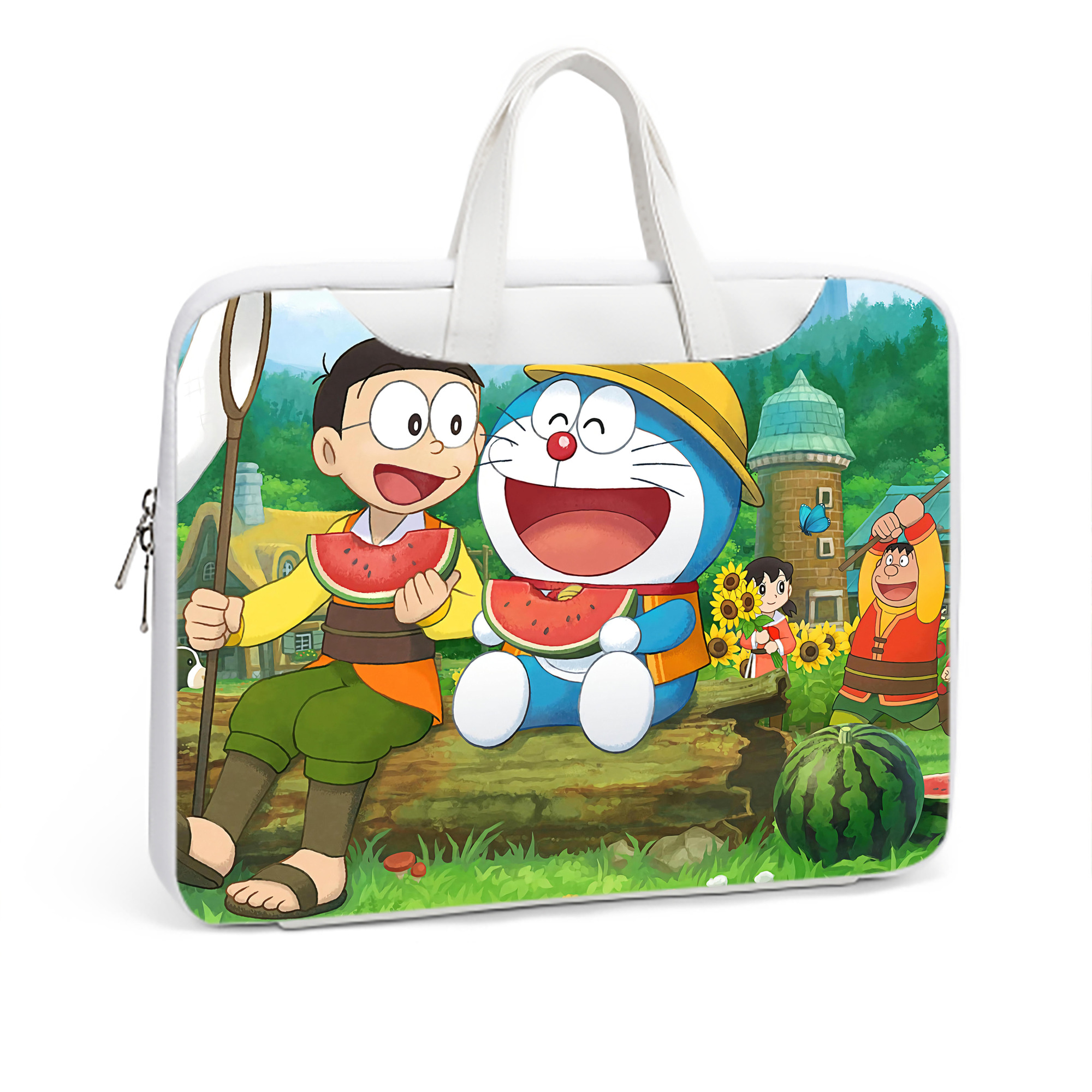 （画像用） ドラえもん Doraemon レザーラップトップバッグ　ノートパソコンケース
