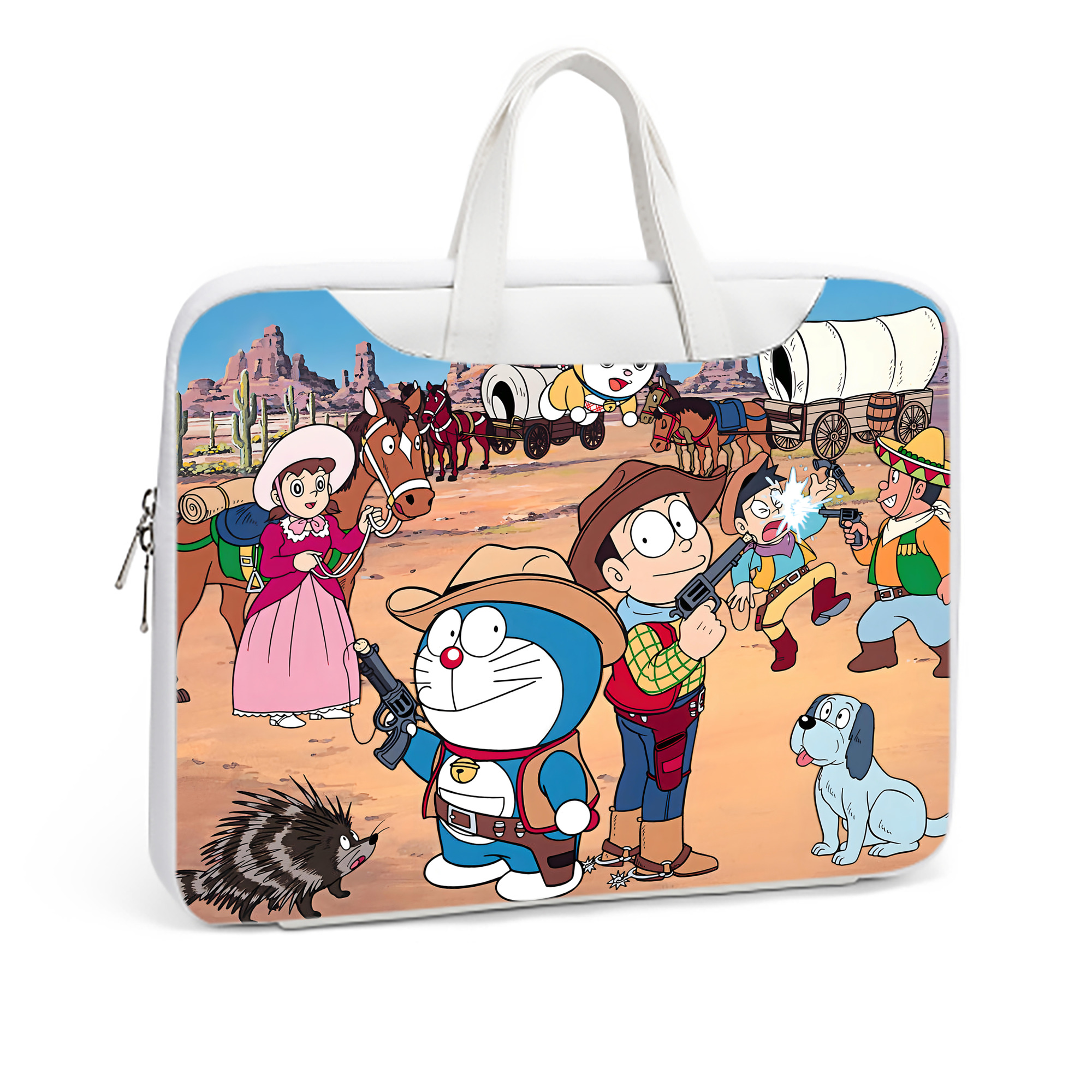 （画像用） ドラえもん Doraemon レザーラップトップバッグ　ノートパソコンケース