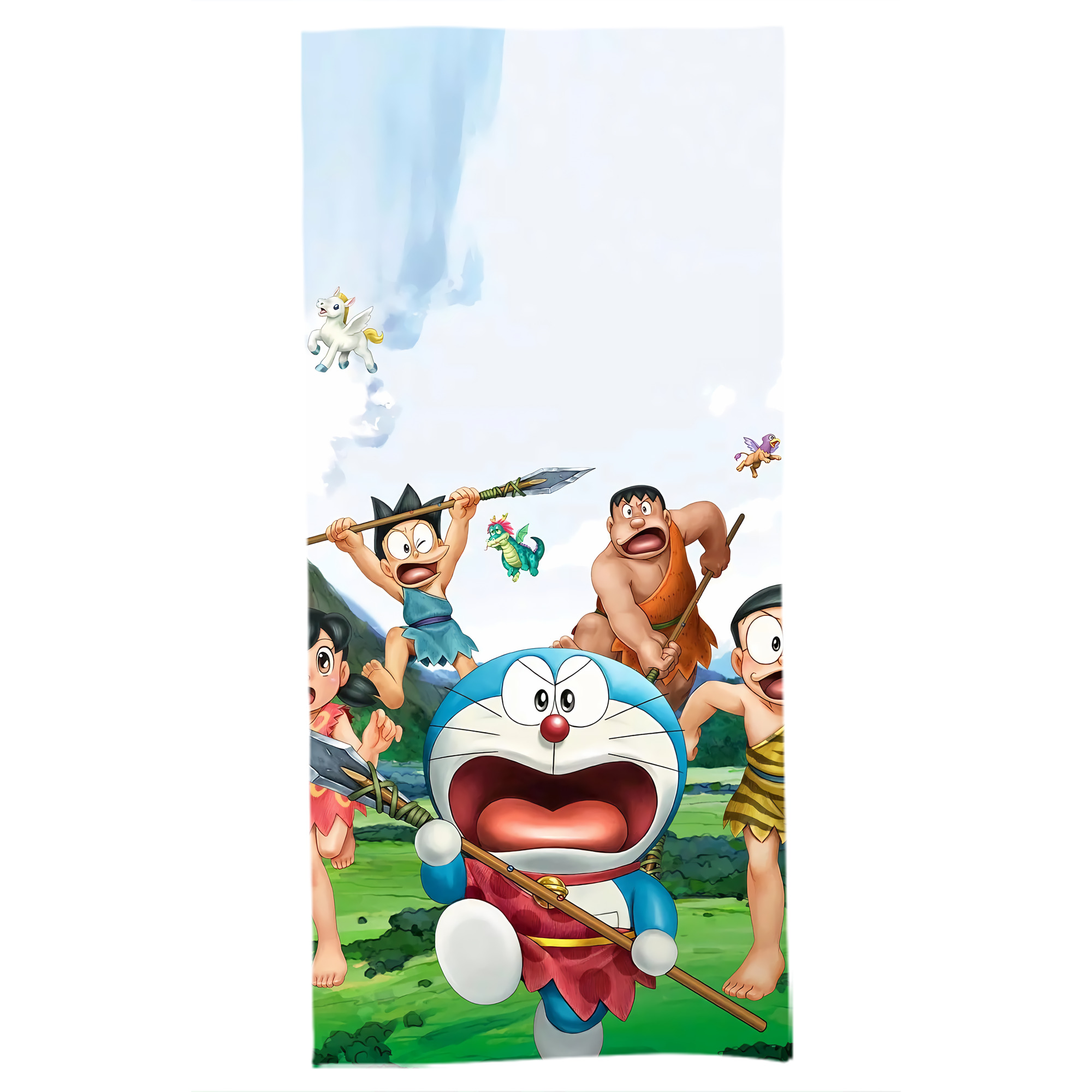 （画像用） ドラえもん Doraemon 大判バスタオル 70×140cm 吸水速乾 柔らかい肌触り