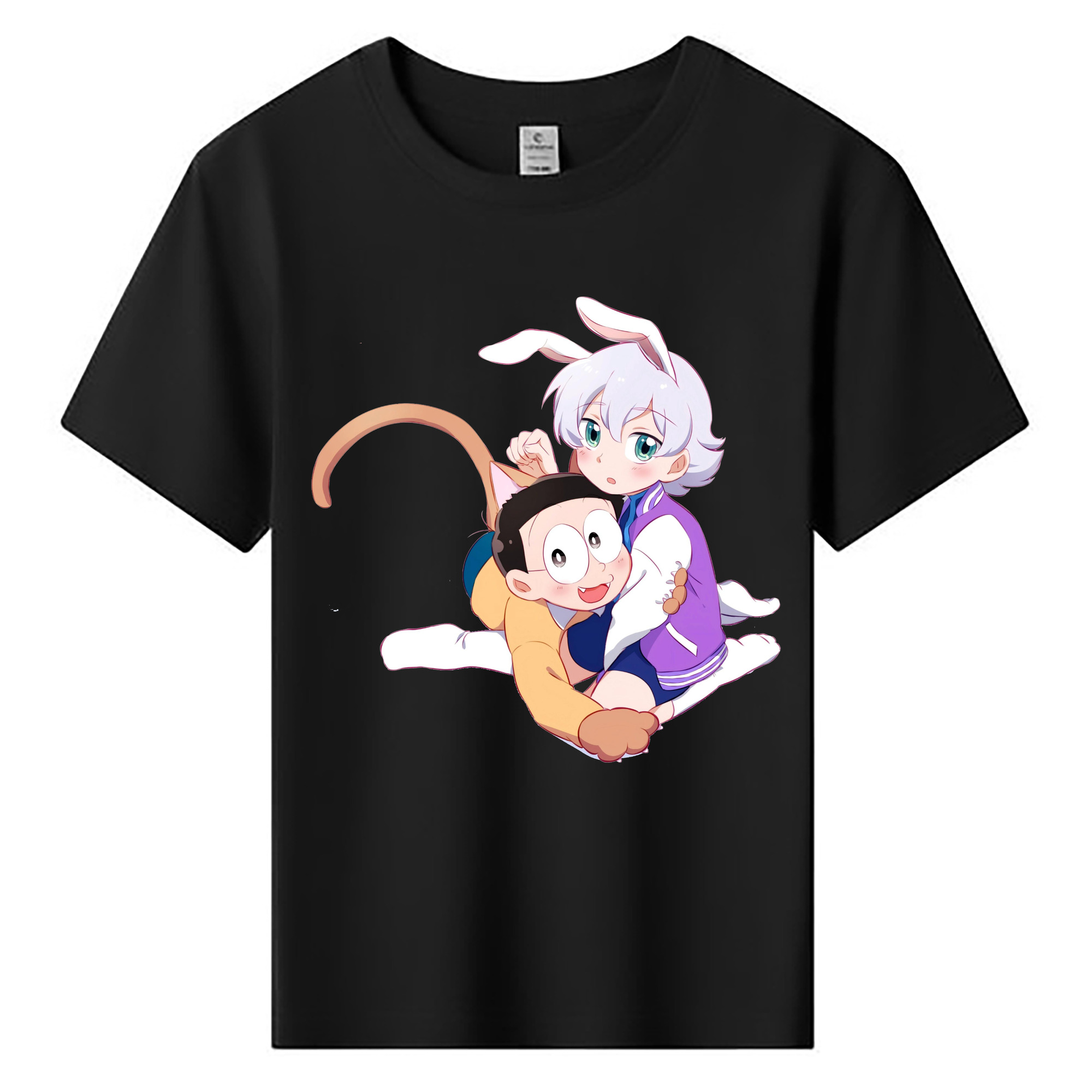 （画像用） ドラえもん 野比 のび太 Doraemon Nobita Nobi 綿100％キッズTシャツ（フロントプリント）