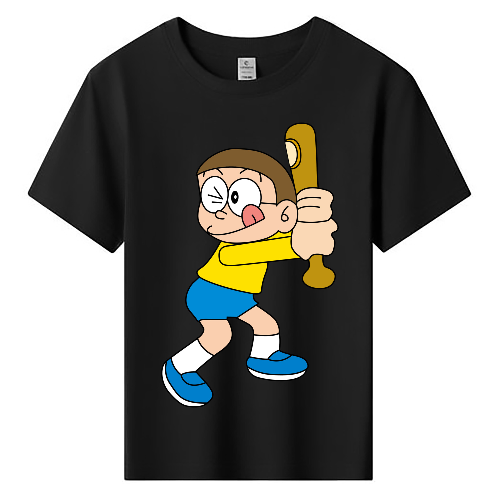 （画像用） ドラえもん 野比 のび太 Doraemon Nobita Nobi 綿100％キッズTシャツ（フロントプリント）