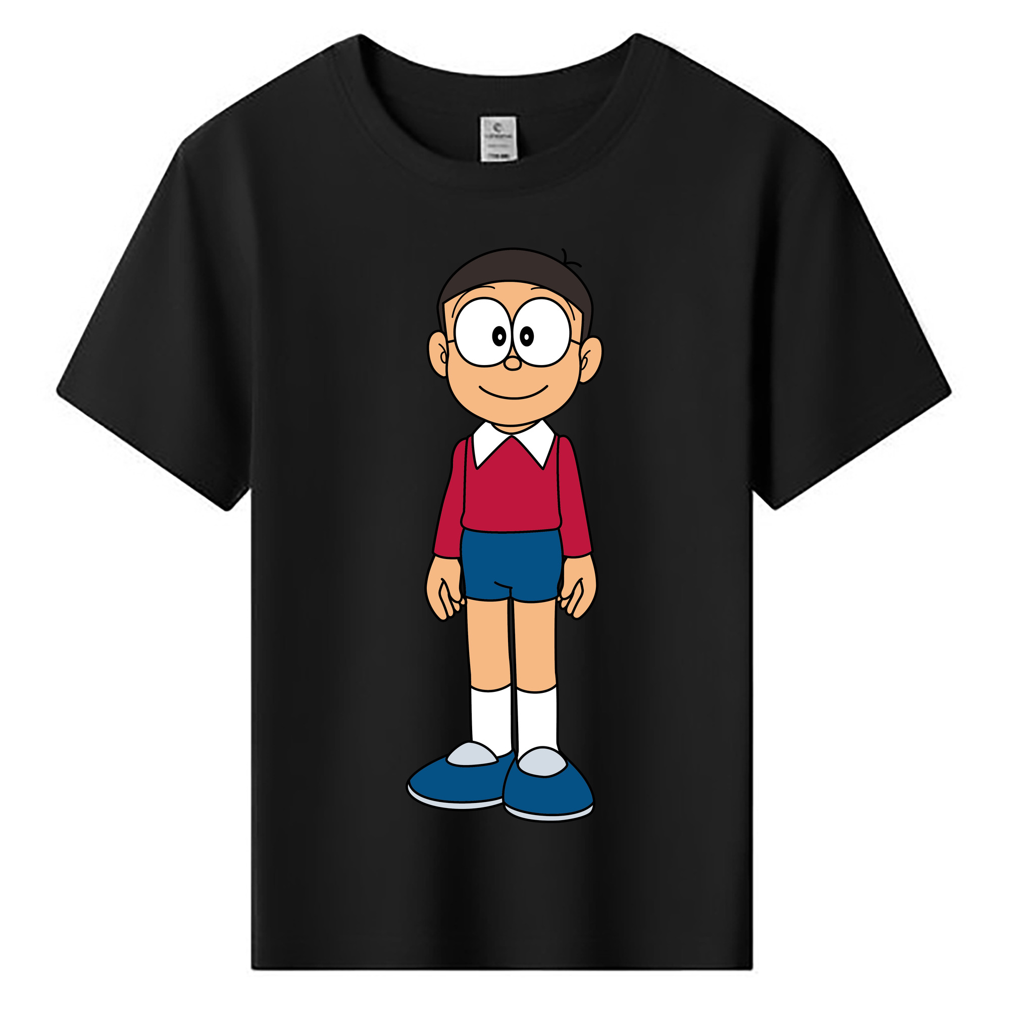 （画像用） ドラえもん 野比 のび太 Doraemon Nobita Nobi 綿100％キッズTシャツ（フロントプリント）