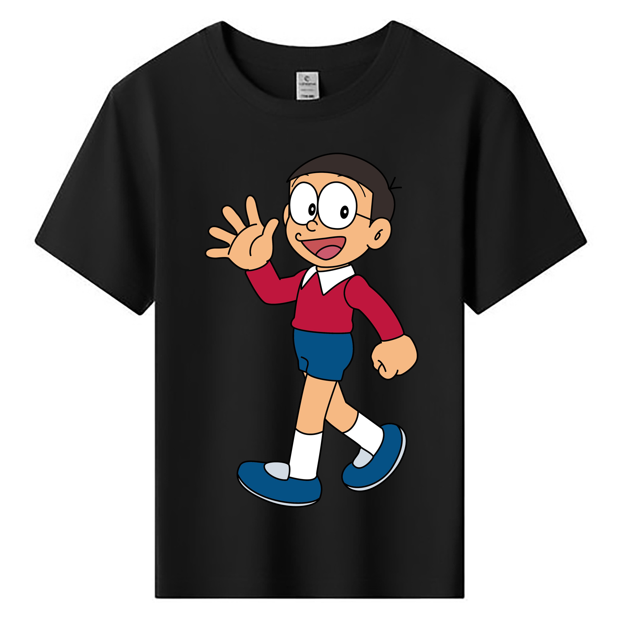 （画像用） ドラえもん 野比 のび太 Doraemon Nobita Nobi 綿100％キッズTシャツ（フロントプリント）