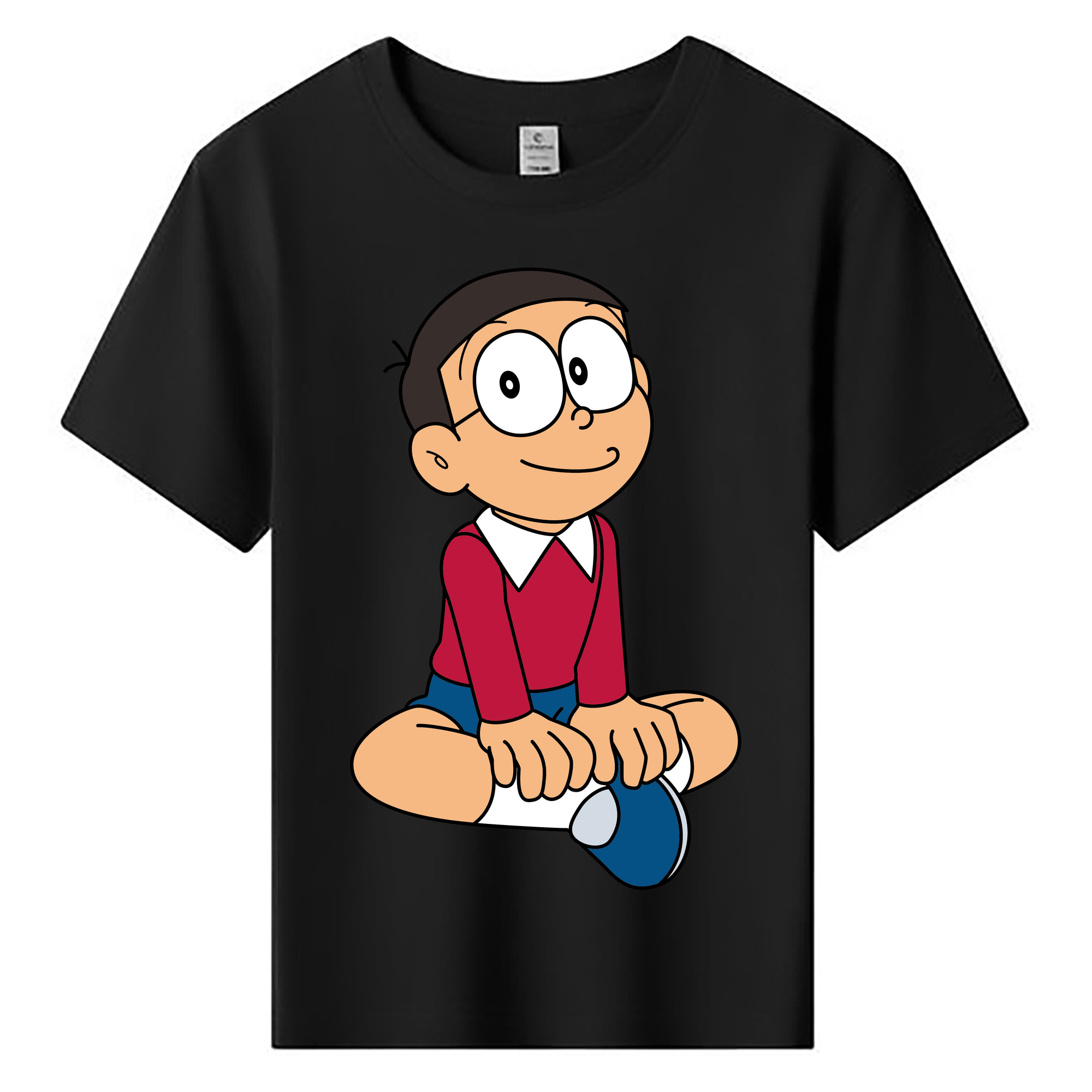 （画像用） ドラえもん 野比 のび太 Doraemon Nobita Nobi 綿100％キッズTシャツ（フロントプリント）