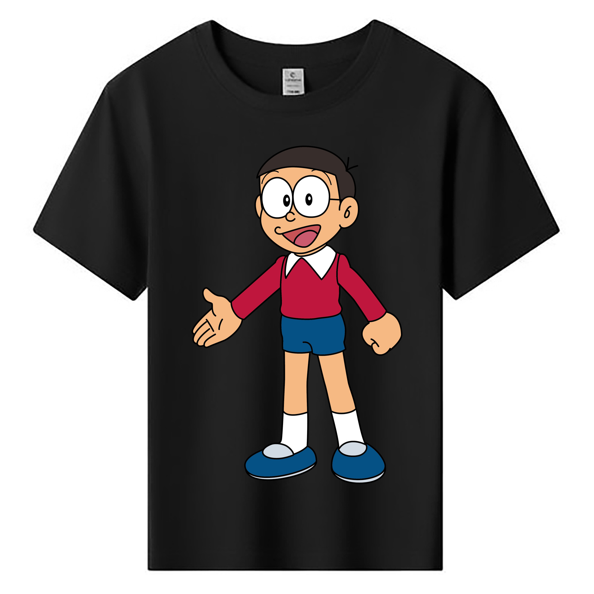 （画像用） ドラえもん 野比 のび太 Doraemon Nobita Nobi 綿100％キッズTシャツ（フロントプリント）