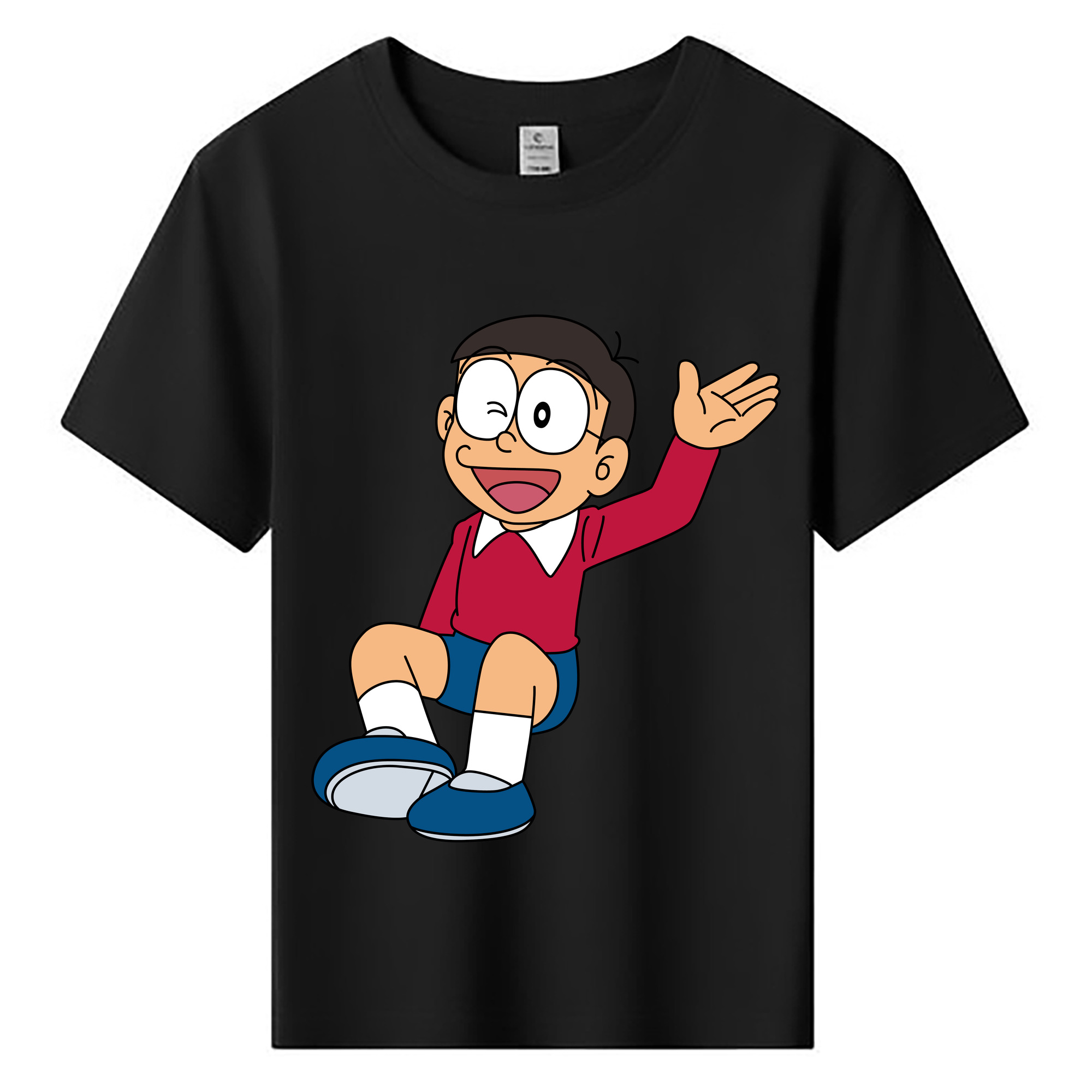 （画像用） ドラえもん 野比 のび太 Doraemon Nobita Nobi 綿100％キッズTシャツ（フロントプリント）