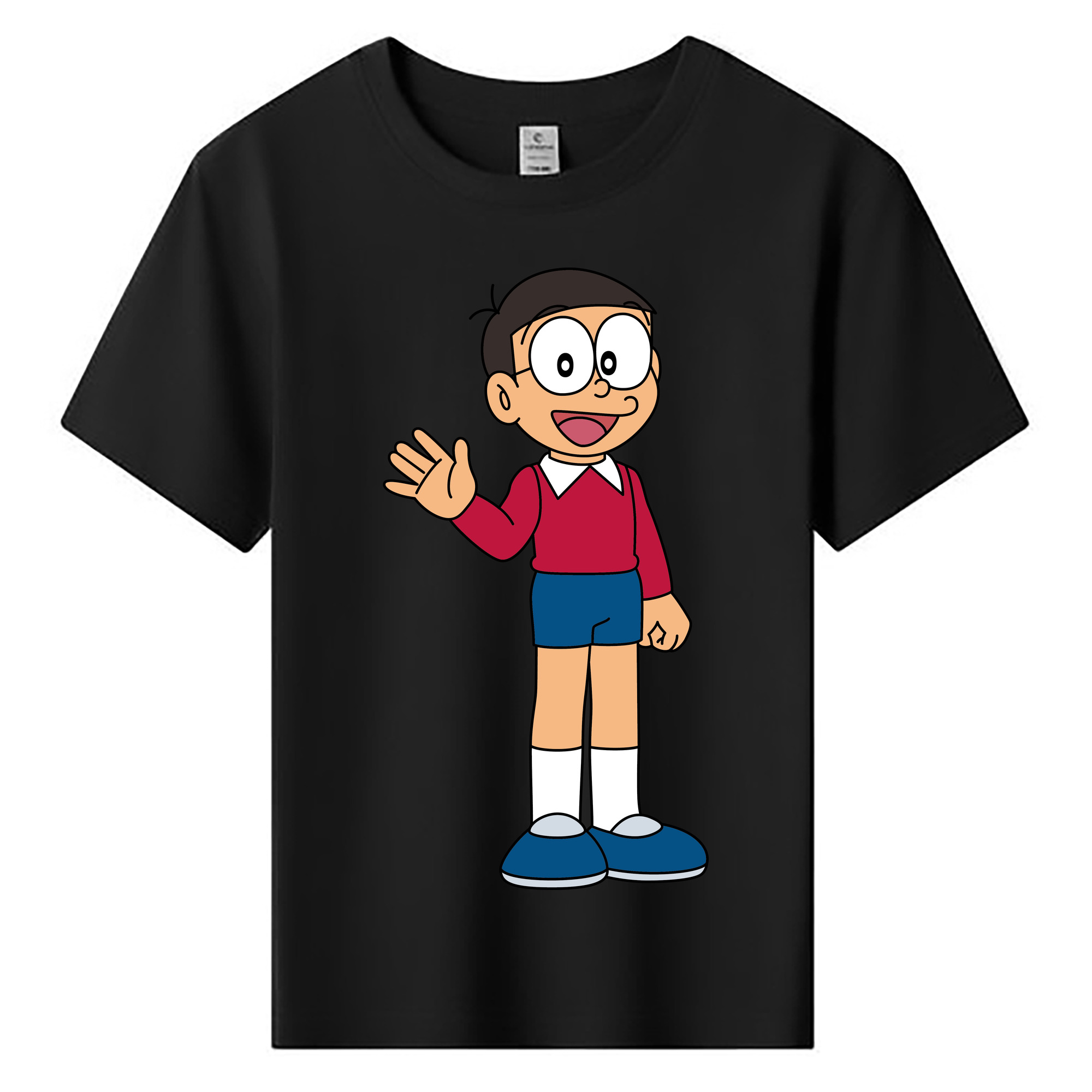 （画像用） ドラえもん 野比 のび太 Doraemon Nobita Nobi 綿100％キッズTシャツ（フロントプリント）