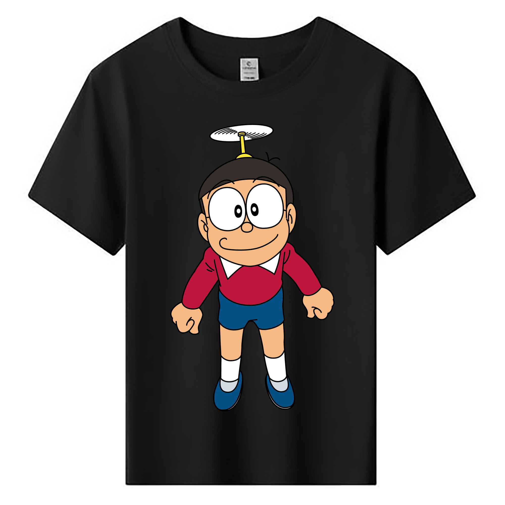 （画像用） ドラえもん 野比 のび太 Doraemon Nobita Nobi 綿100％キッズTシャツ（フロントプリント）