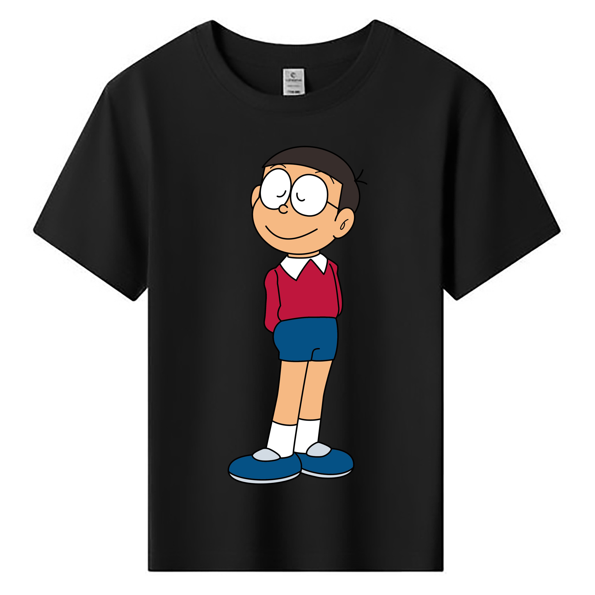 （画像用） ドラえもん 野比 のび太 Doraemon Nobita Nobi 綿100％キッズTシャツ（フロントプリント）
