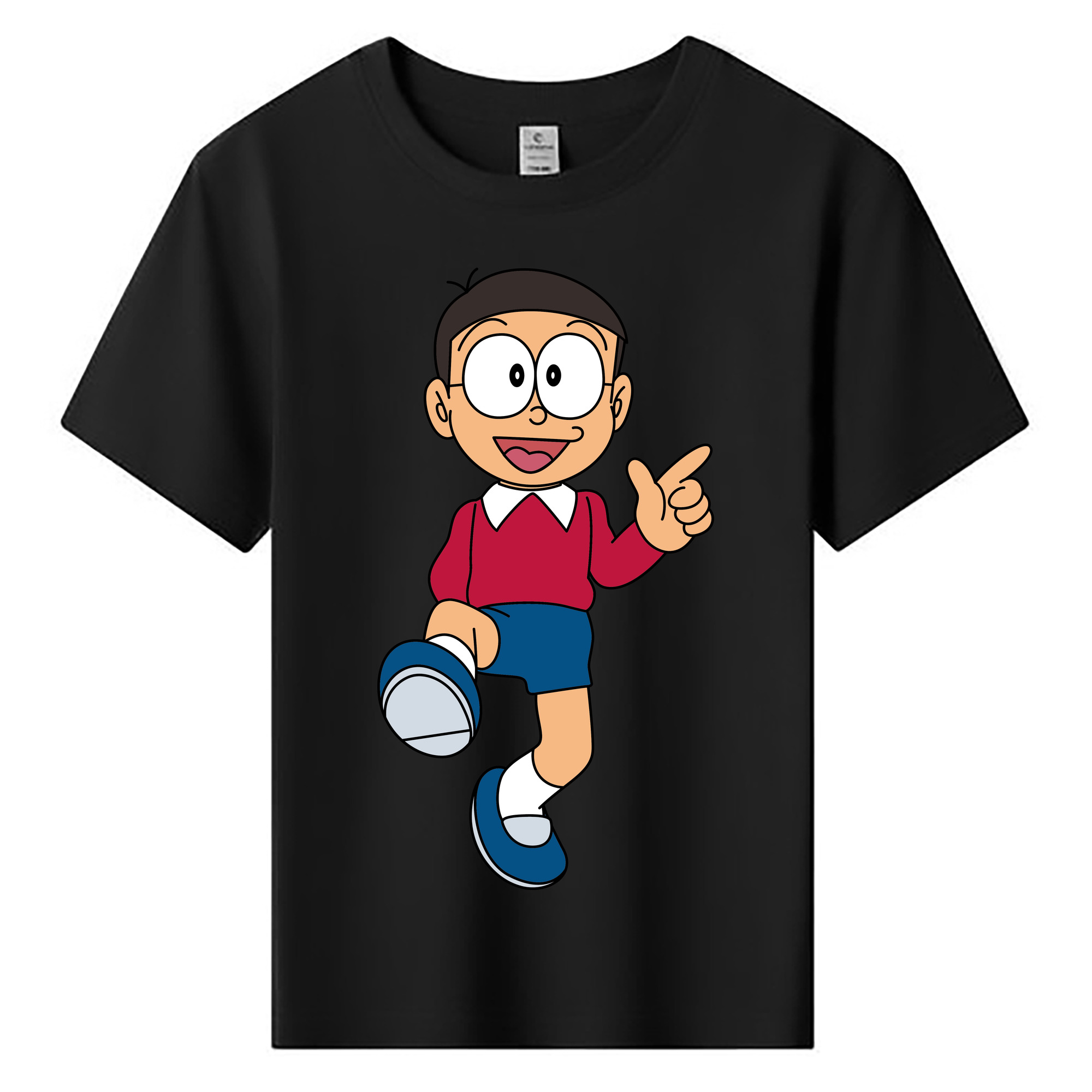 （画像用） ドラえもん 野比 のび太 Doraemon Nobita Nobi 綿100％キッズTシャツ（フロントプリント）