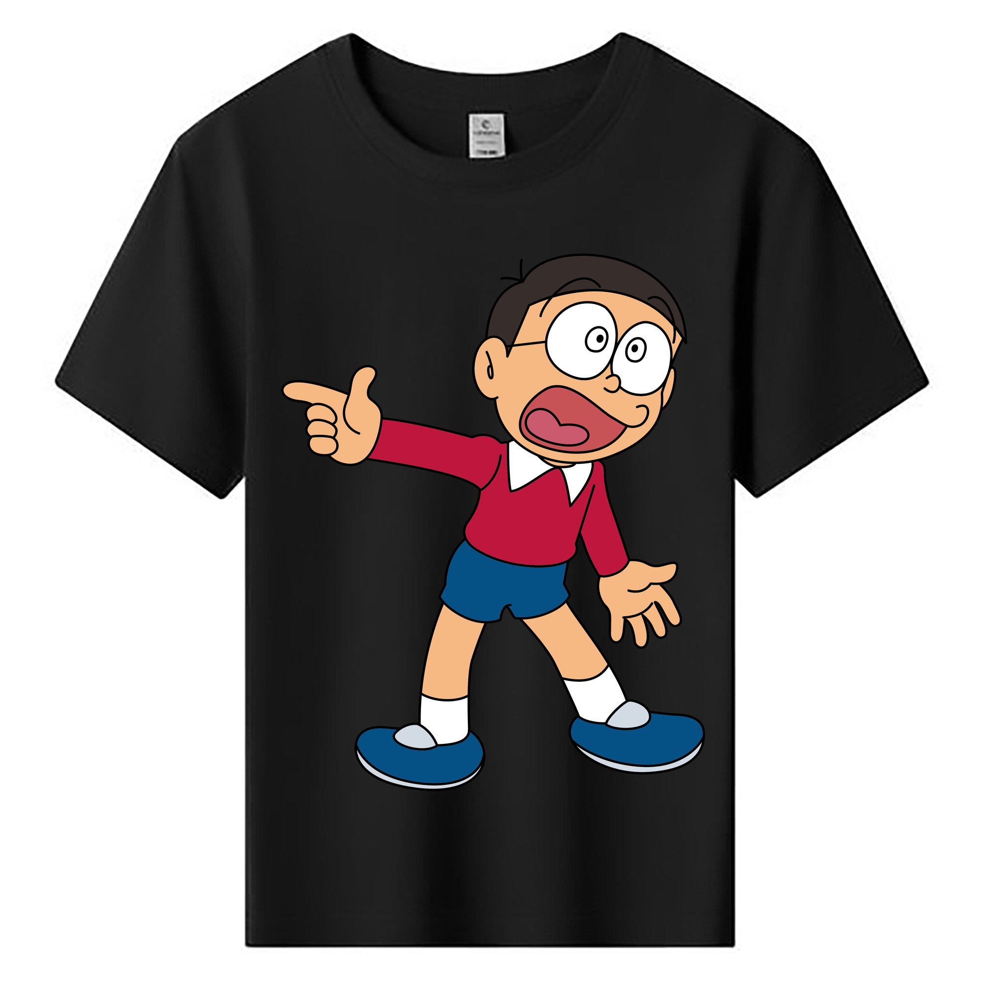 （画像用） ドラえもん 野比 のび太 Doraemon Nobita Nobi 綿100％キッズTシャツ（フロントプリント）