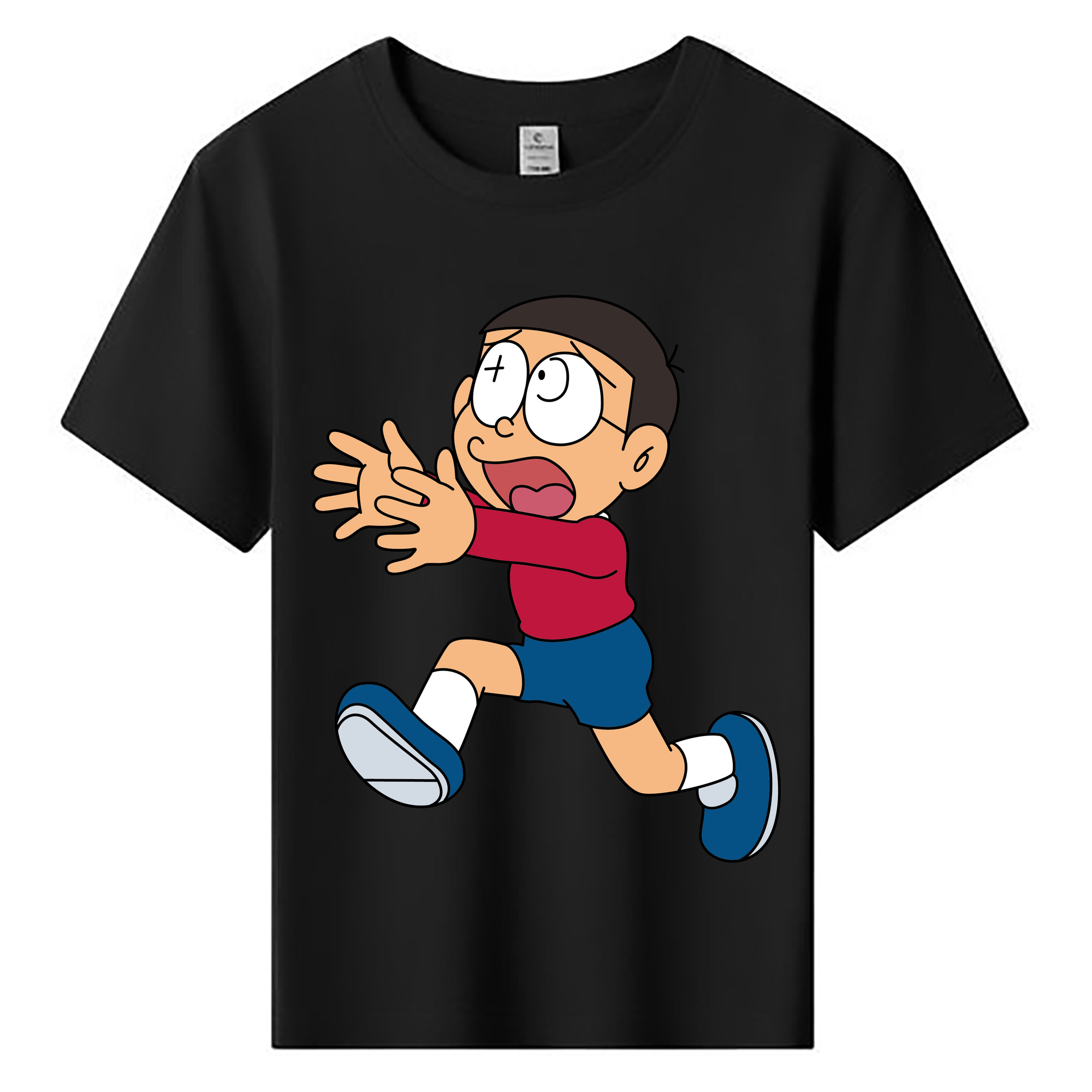 （画像用） ドラえもん 野比 のび太 Doraemon Nobita Nobi 綿100％キッズTシャツ（フロントプリント）