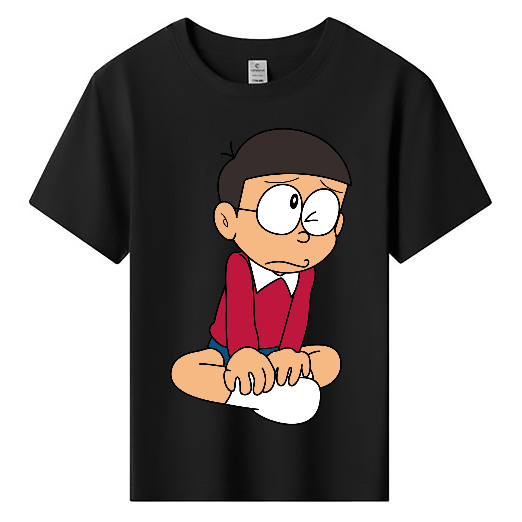 （画像用） ドラえもん 野比 のび太 Doraemon Nobita Nobi 綿100％キッズTシャツ（フロントプリント）