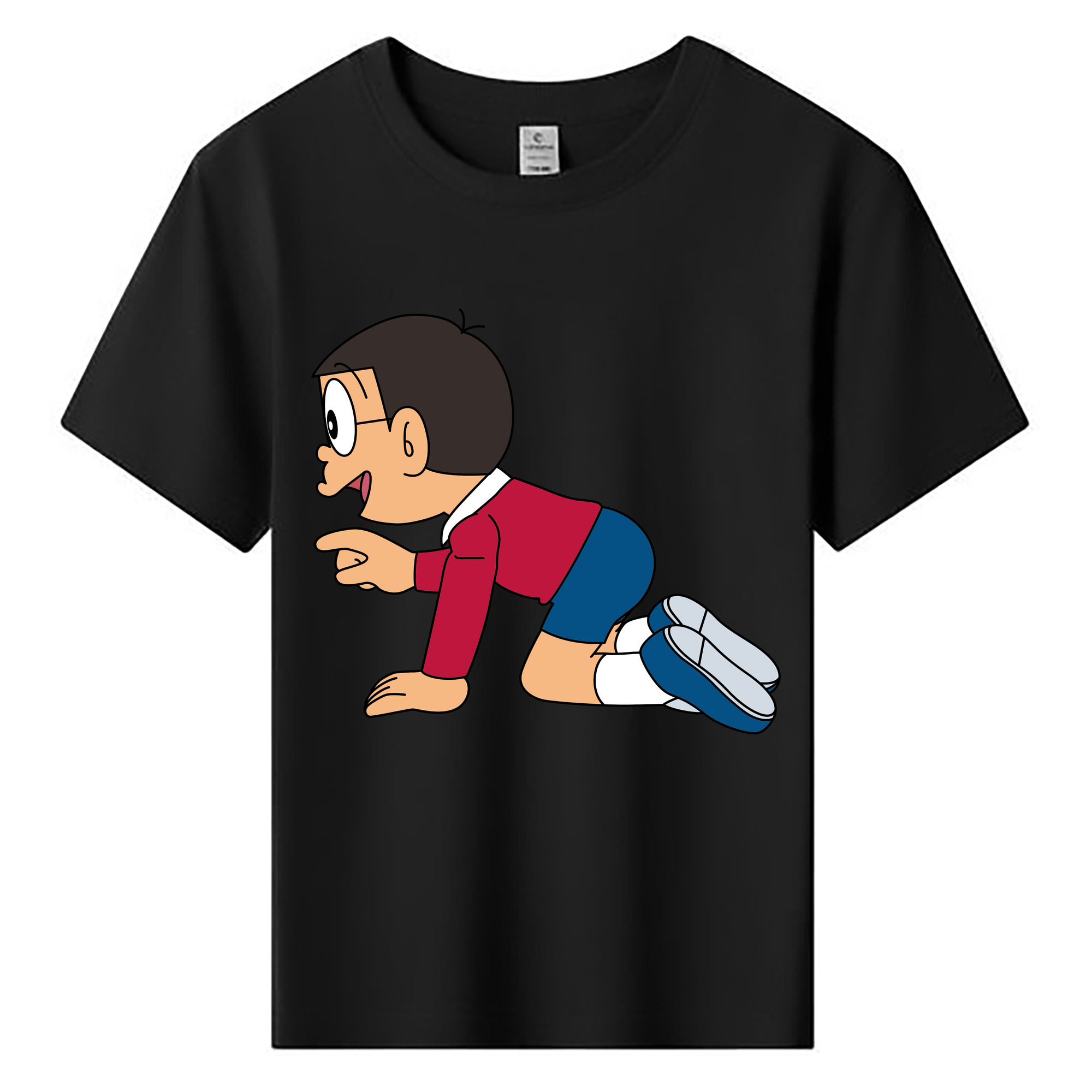 （画像用） ドラえもん 野比 のび太 Doraemon Nobita Nobi 綿100％キッズTシャツ（フロントプリント）