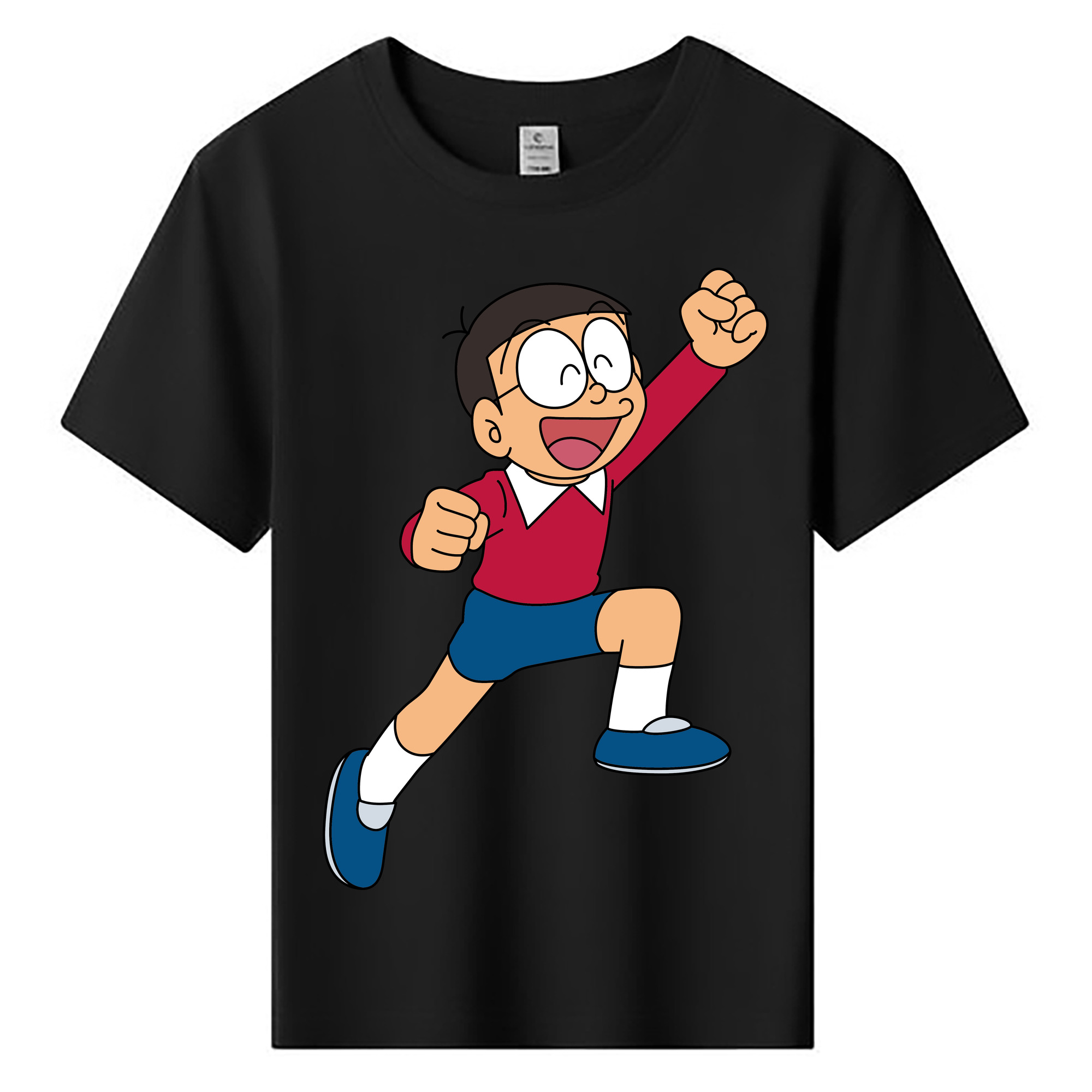 （画像用） ドラえもん 野比 のび太 Doraemon Nobita Nobi 綿100％キッズTシャツ（フロントプリント）