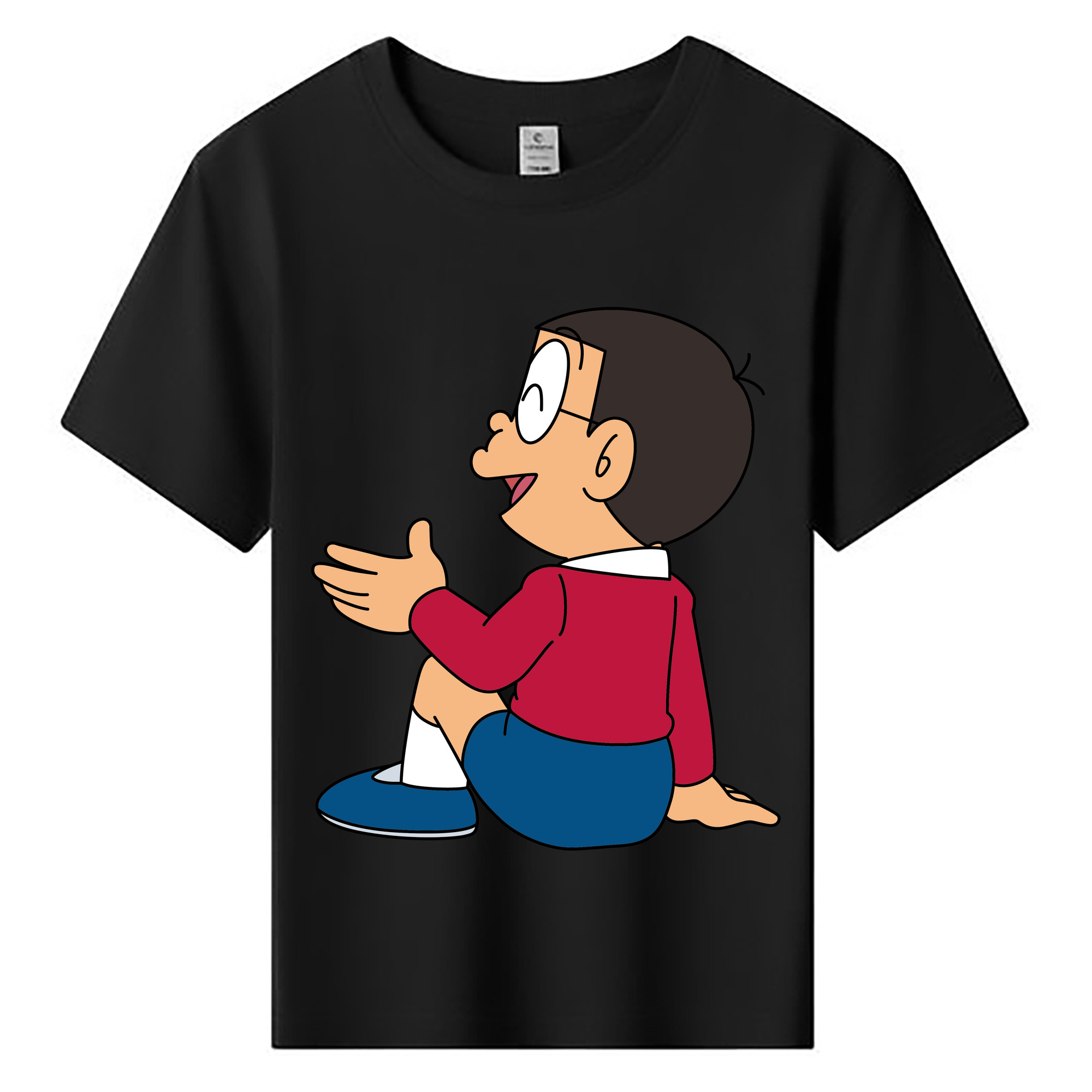 （画像用） ドラえもん 野比 のび太 Doraemon Nobita Nobi 綿100％キッズTシャツ（フロントプリント）