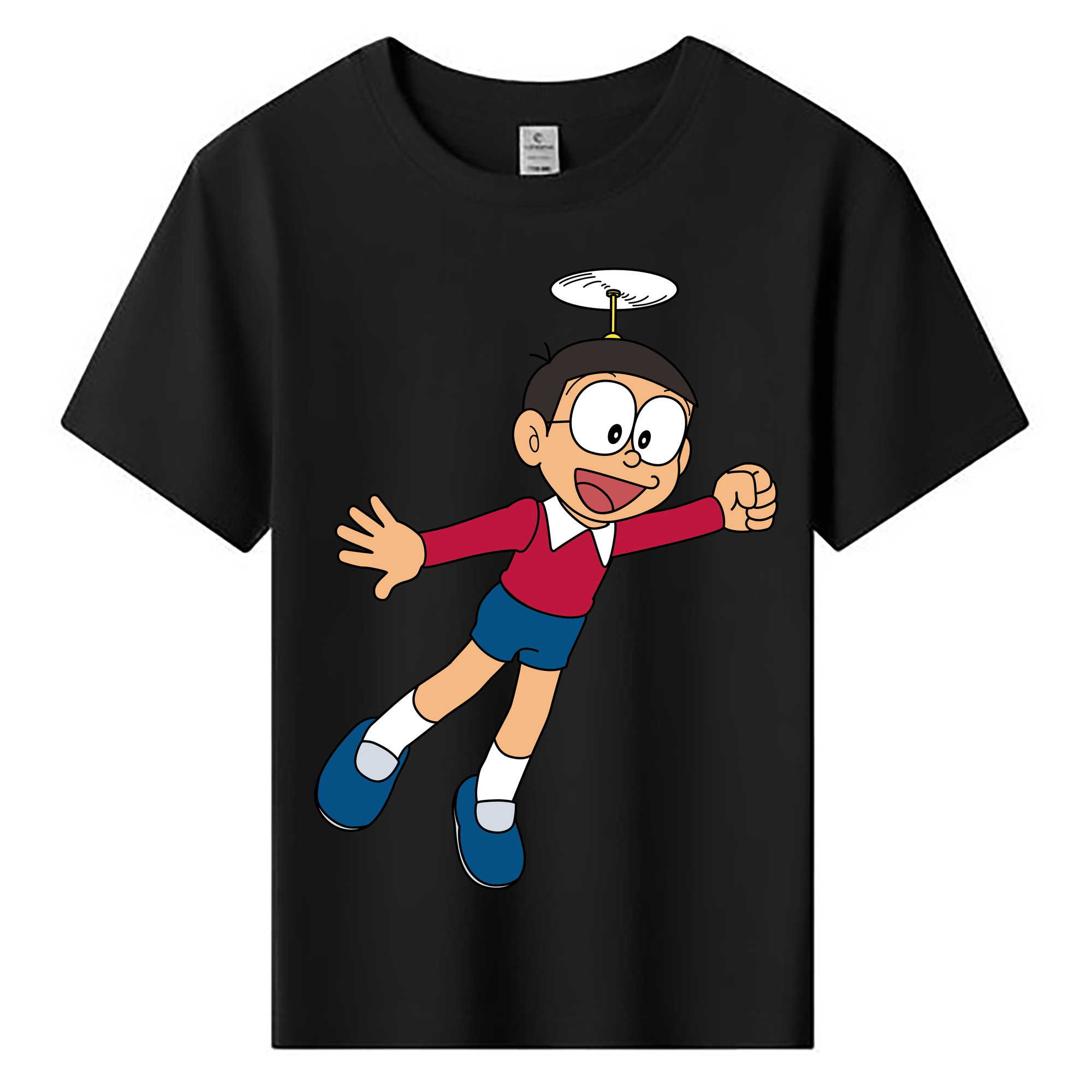 （画像用） ドラえもん 野比 のび太 Doraemon Nobita Nobi 綿100％キッズTシャツ（フロントプリント）
