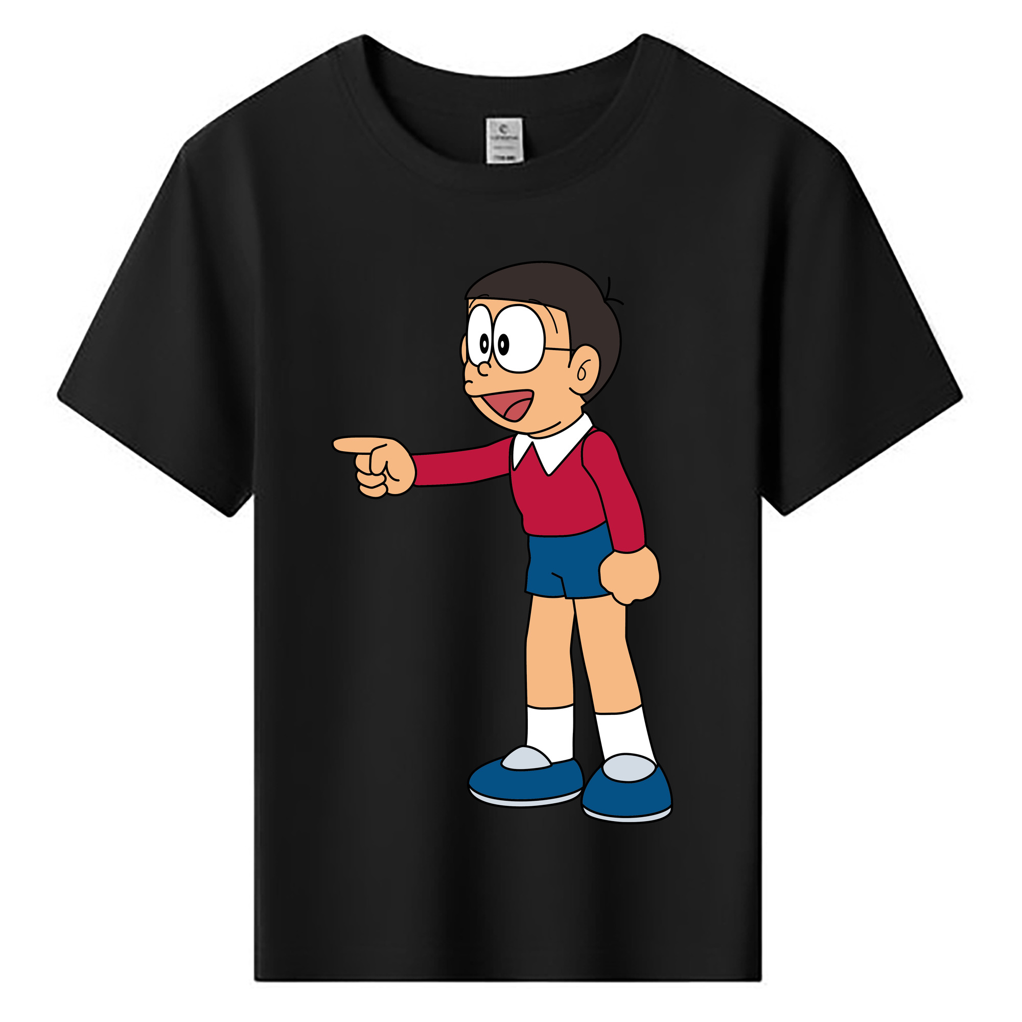 （画像用） ドラえもん 野比 のび太 Doraemon Nobita Nobi 綿100％キッズTシャツ（フロントプリント）