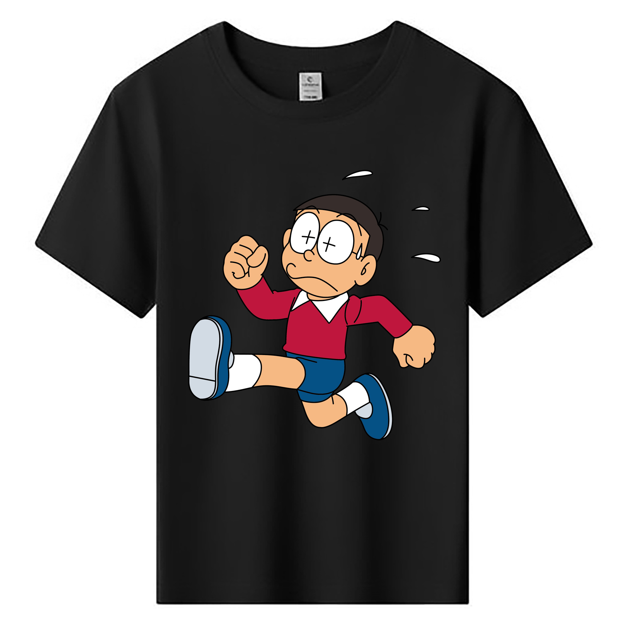（画像用） ドラえもん 野比 のび太 Doraemon Nobita Nobi 綿100％キッズTシャツ（フロントプリント）