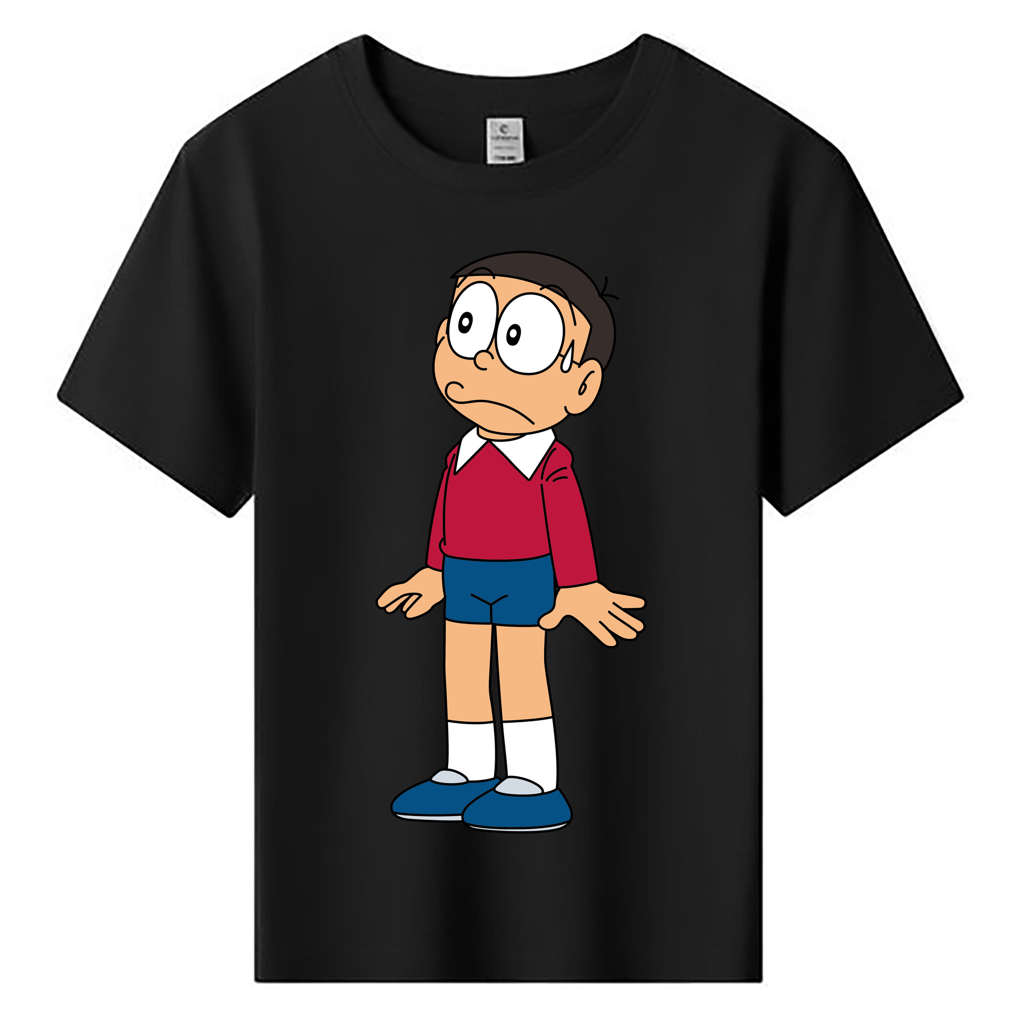 （画像用） ドラえもん 野比 のび太 Doraemon Nobita Nobi 綿100％キッズTシャツ（フロントプリント）